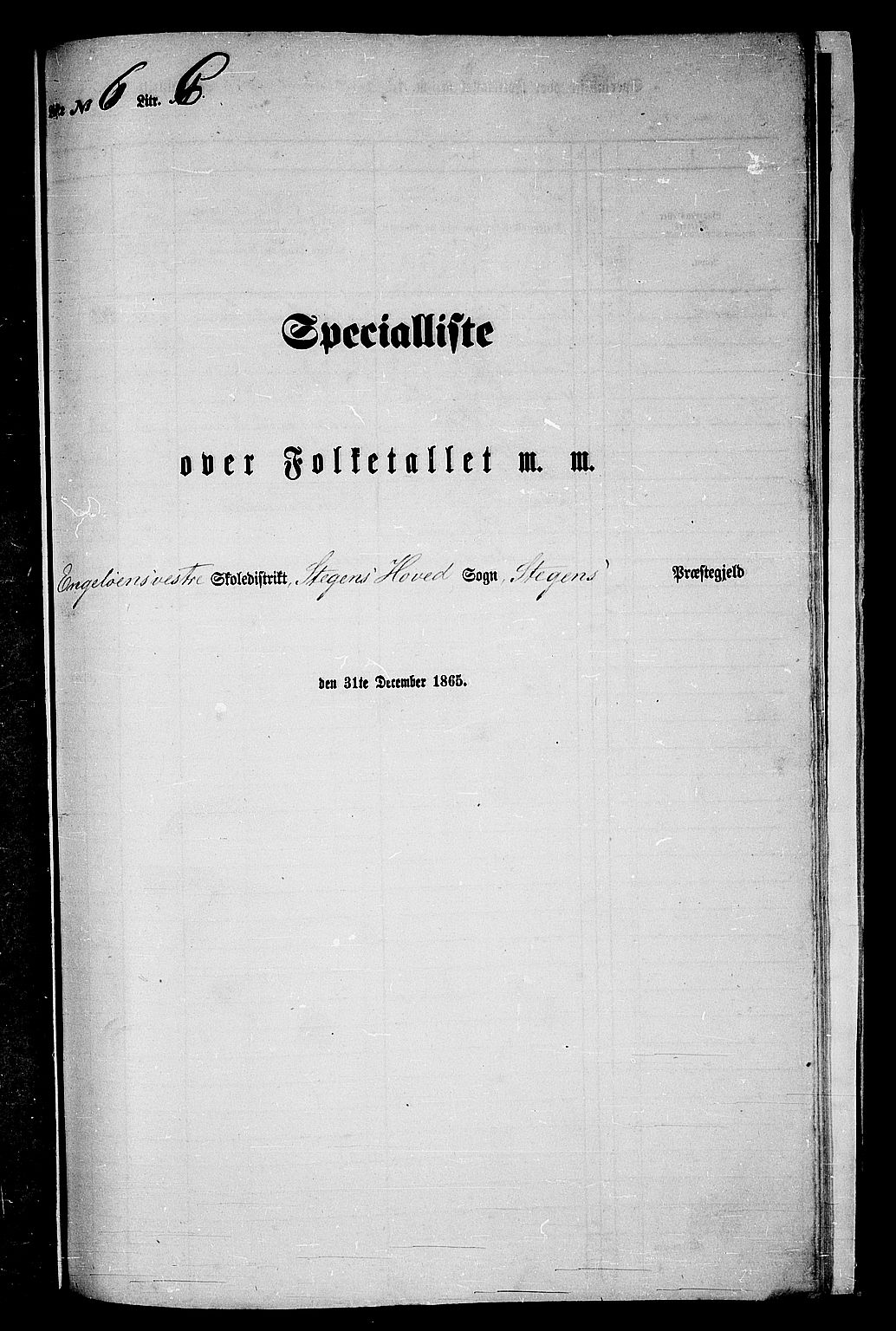 RA, 1865 census for Steigen, 1865, p. 114