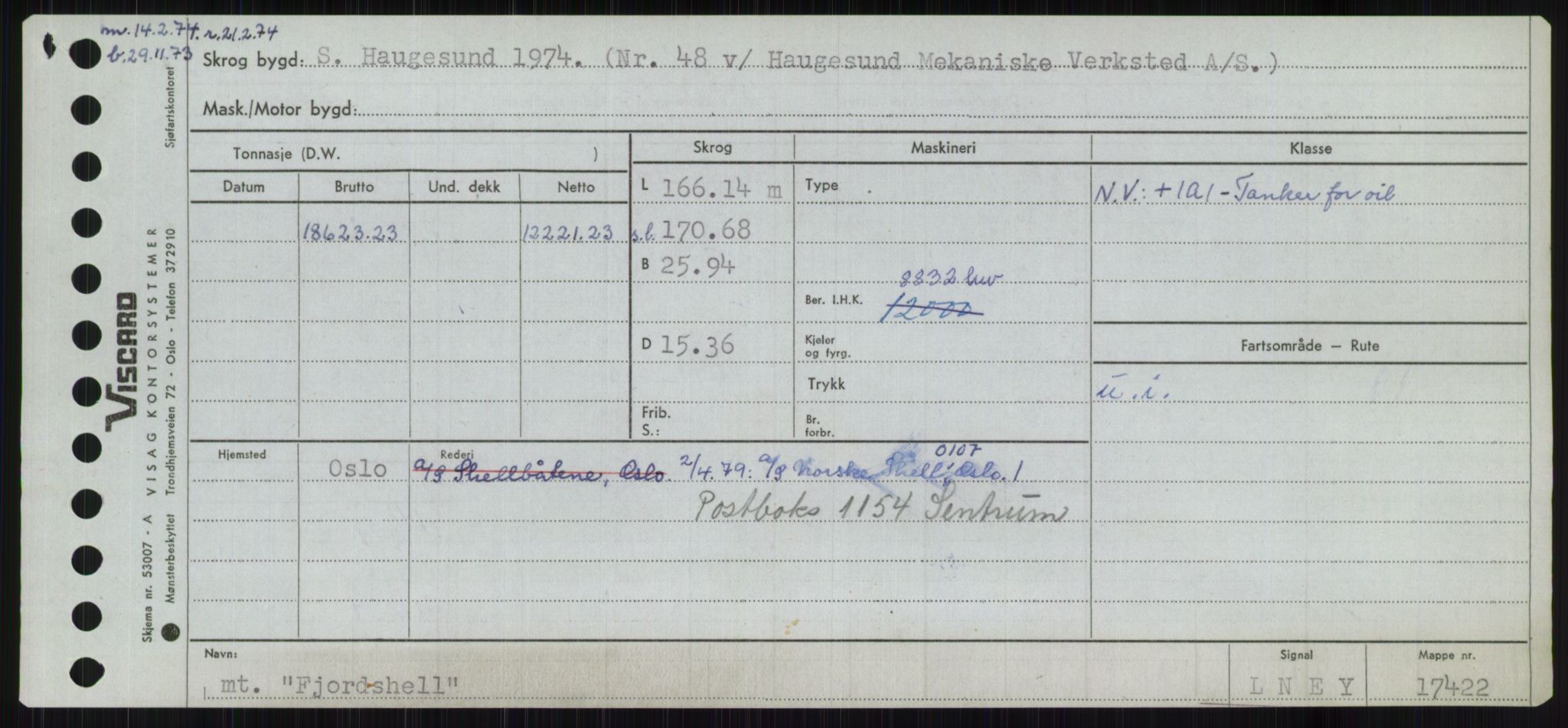 Sjøfartsdirektoratet med forløpere, Skipsmålingen, RA/S-1627/H/Ha/L0002/0001: Fartøy, Eik-Hill / Fartøy, Eik-F, p. 545