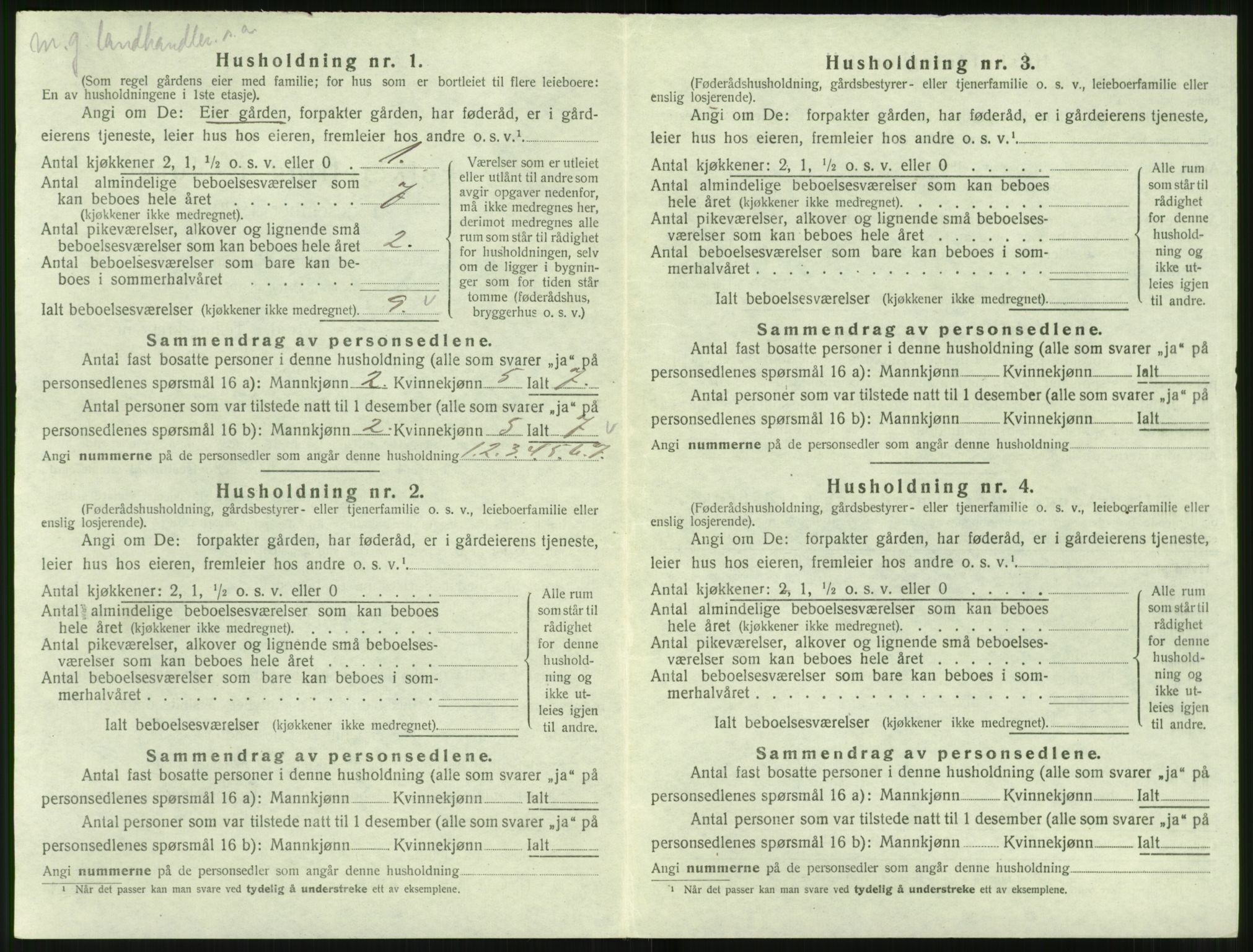 SAT, 1920 census for Hareid, 1920, p. 434