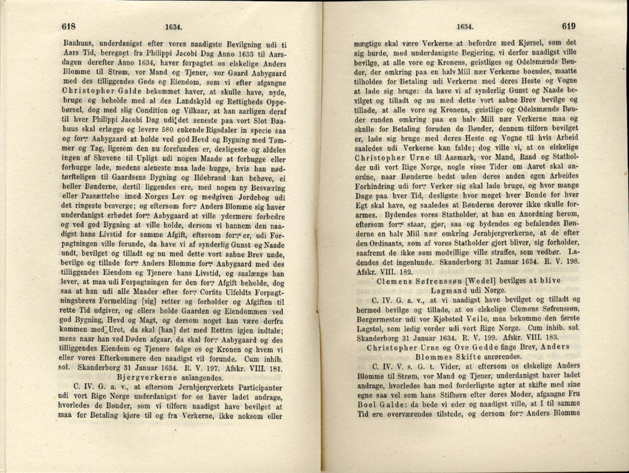 Publikasjoner utgitt av Det Norske Historiske Kildeskriftfond, PUBL/-/-/-: Norske Rigs-Registranter, bind 6, 1628-1634, p. 618-619