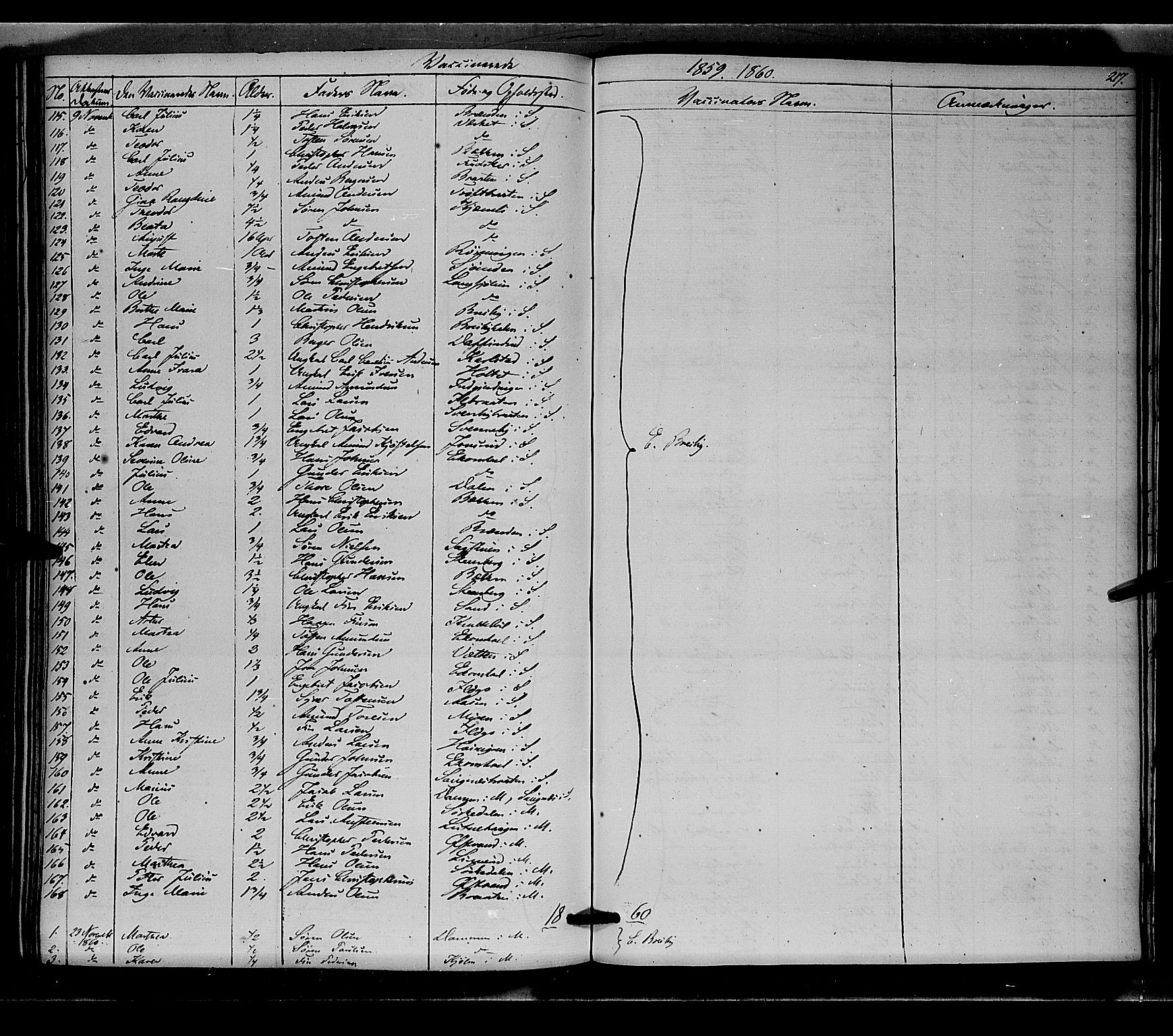 Nord-Odal prestekontor, SAH/PREST-032/H/Ha/Haa/L0003: Parish register (official) no. 3, 1851-1865, p. 217