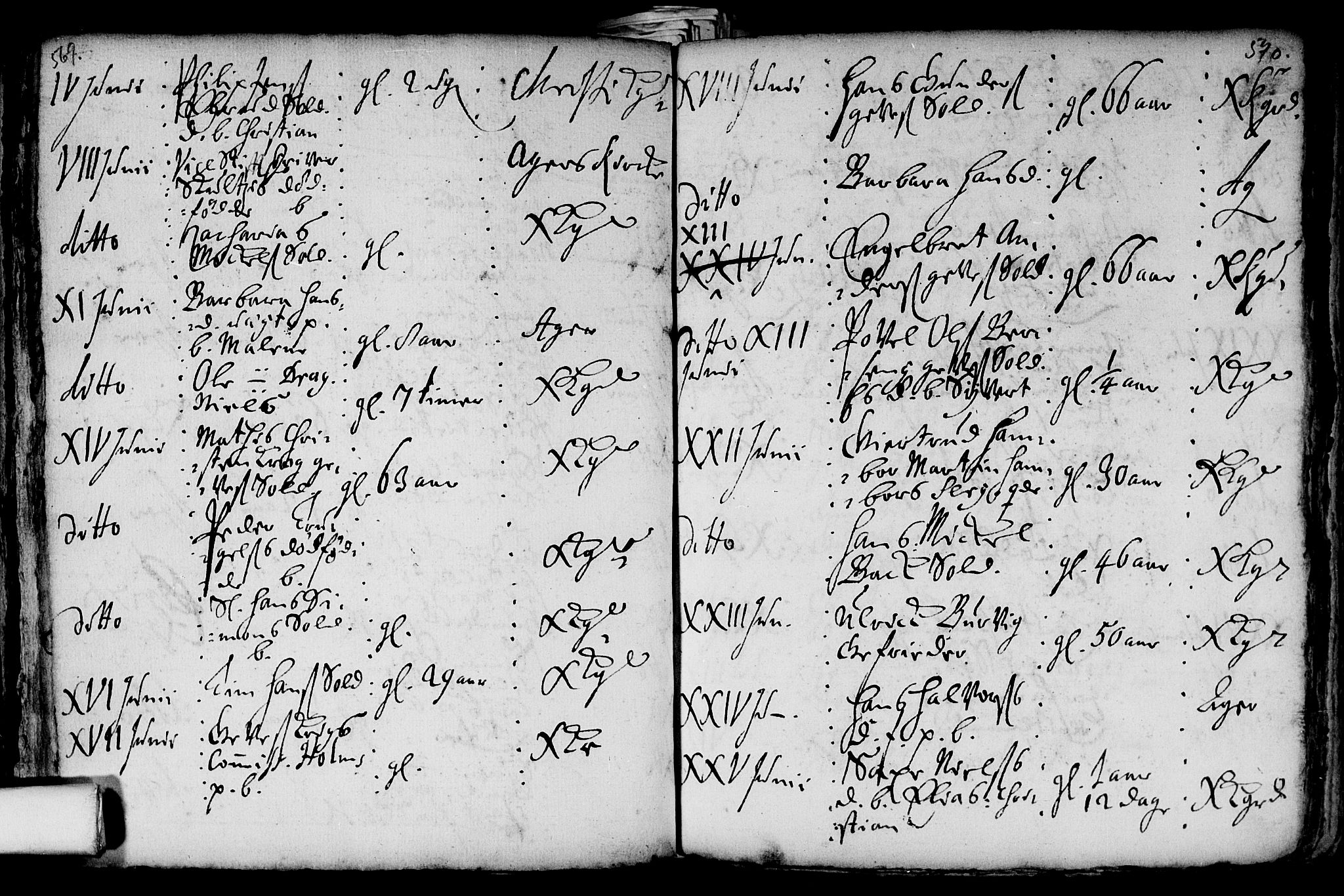 Aker prestekontor kirkebøker, AV/SAO-A-10861/F/L0002: Parish register (official) no. 2, 1714-1720, p. 569-570