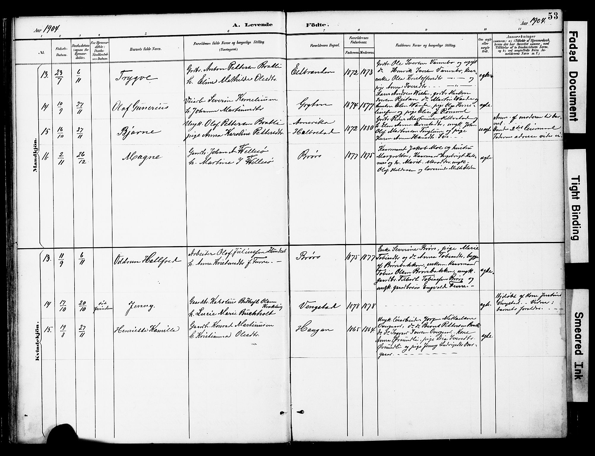 Ministerialprotokoller, klokkerbøker og fødselsregistre - Nord-Trøndelag, SAT/A-1458/742/L0409: Parish register (official) no. 742A02, 1891-1905, p. 53
