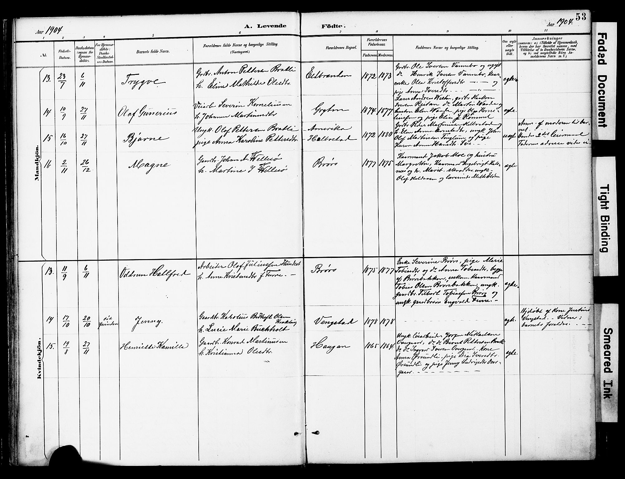 Ministerialprotokoller, klokkerbøker og fødselsregistre - Nord-Trøndelag, AV/SAT-A-1458/742/L0409: Parish register (official) no. 742A02, 1891-1905, p. 53