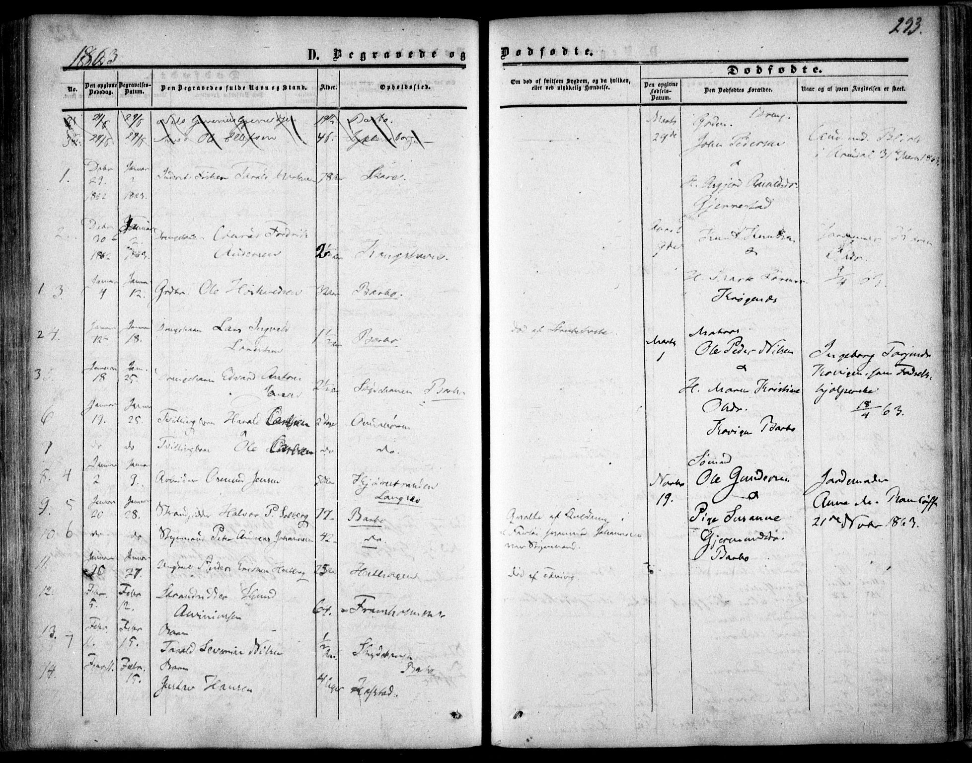 Tromøy sokneprestkontor, SAK/1111-0041/F/Fa/L0006: Parish register (official) no. A 6, 1855-1863, p. 293