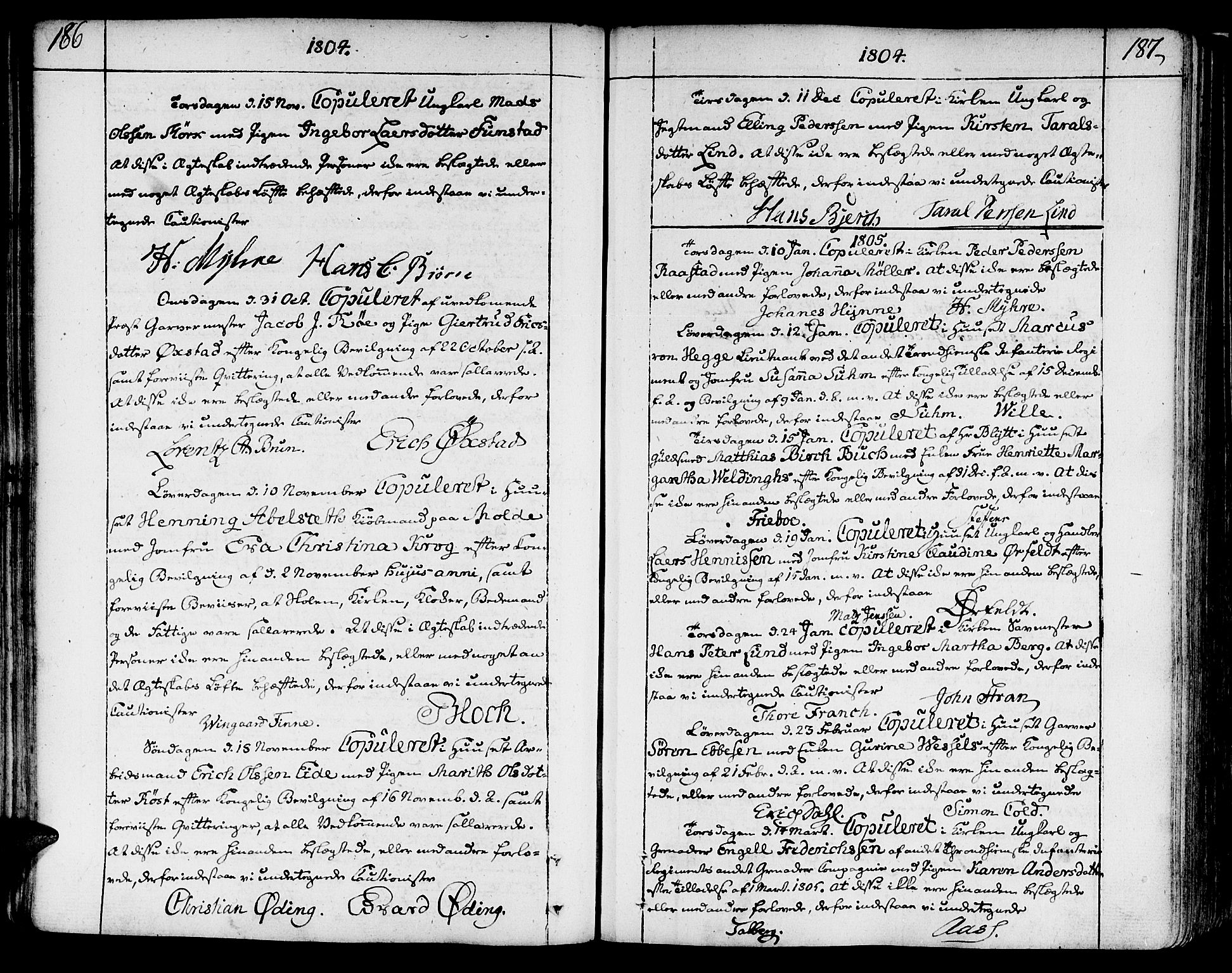 Ministerialprotokoller, klokkerbøker og fødselsregistre - Sør-Trøndelag, SAT/A-1456/602/L0105: Parish register (official) no. 602A03, 1774-1814, p. 186-187