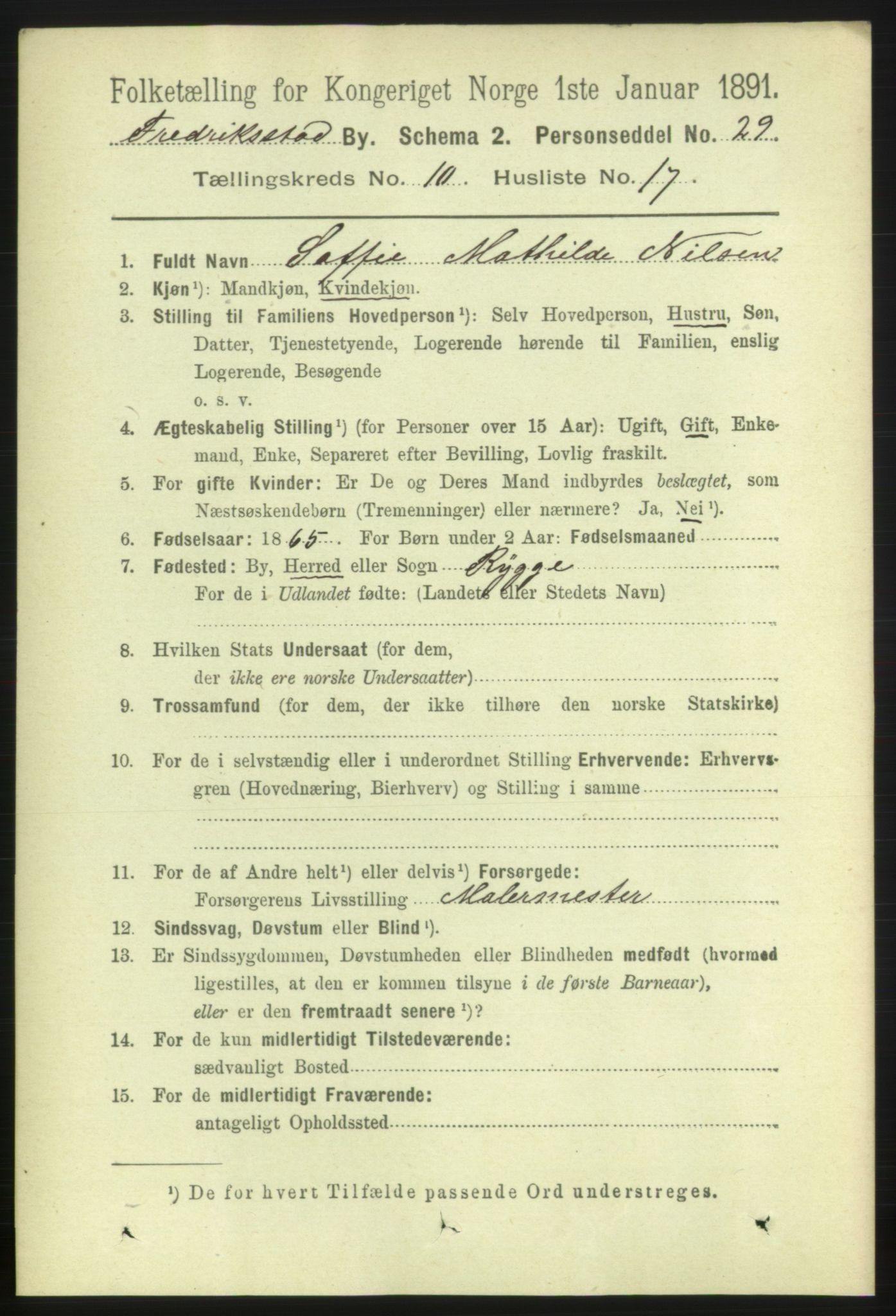 RA, 1891 census for 0103 Fredrikstad, 1891, p. 11591