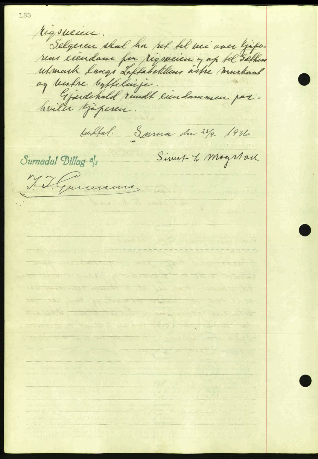 Nordmøre sorenskriveri, AV/SAT-A-4132/1/2/2Ca: Mortgage book no. A80, 1936-1937, Diary no: : 2242/1936