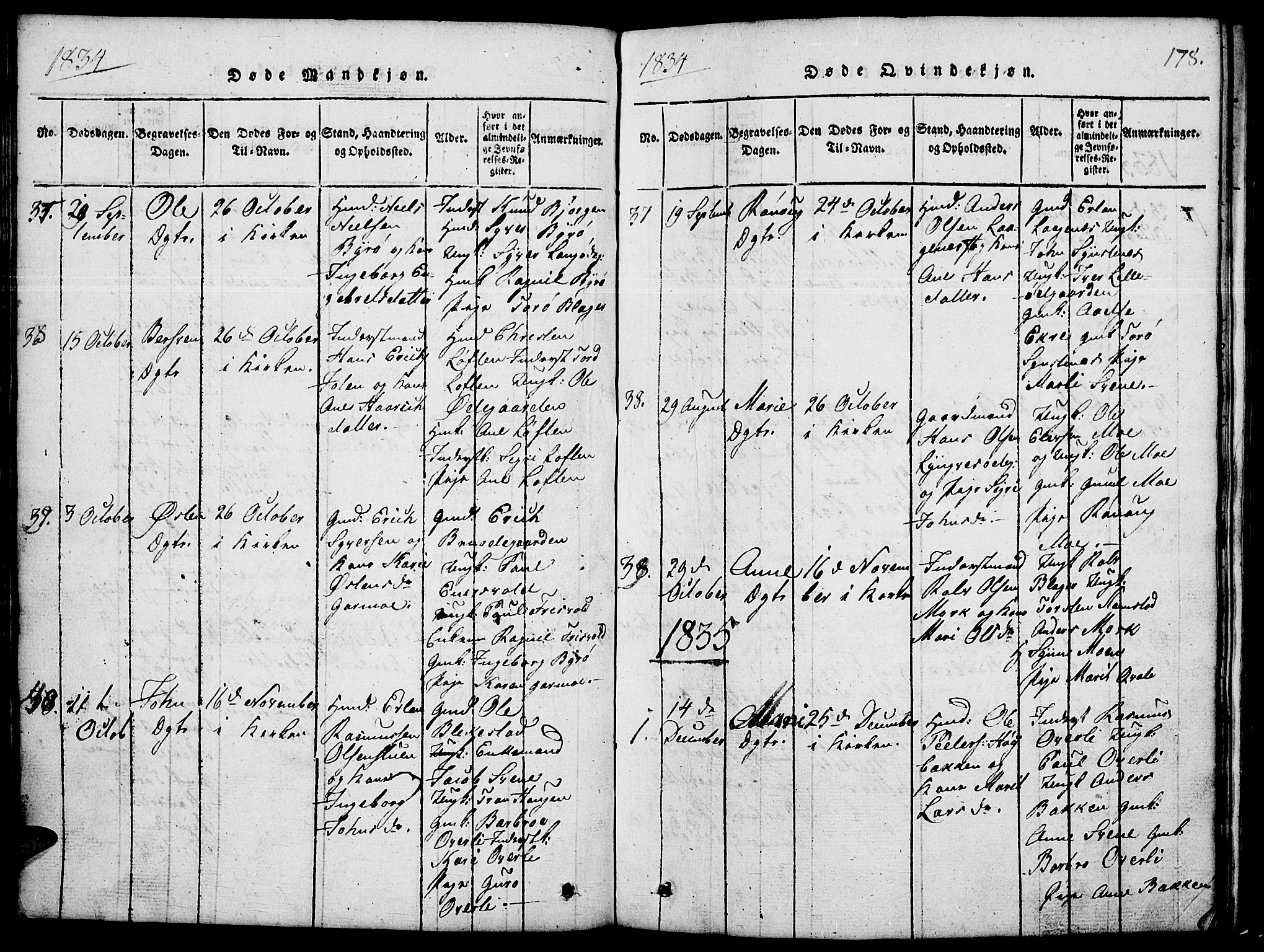 Lom prestekontor, SAH/PREST-070/L/L0001: Parish register (copy) no. 1, 1815-1836, p. 178