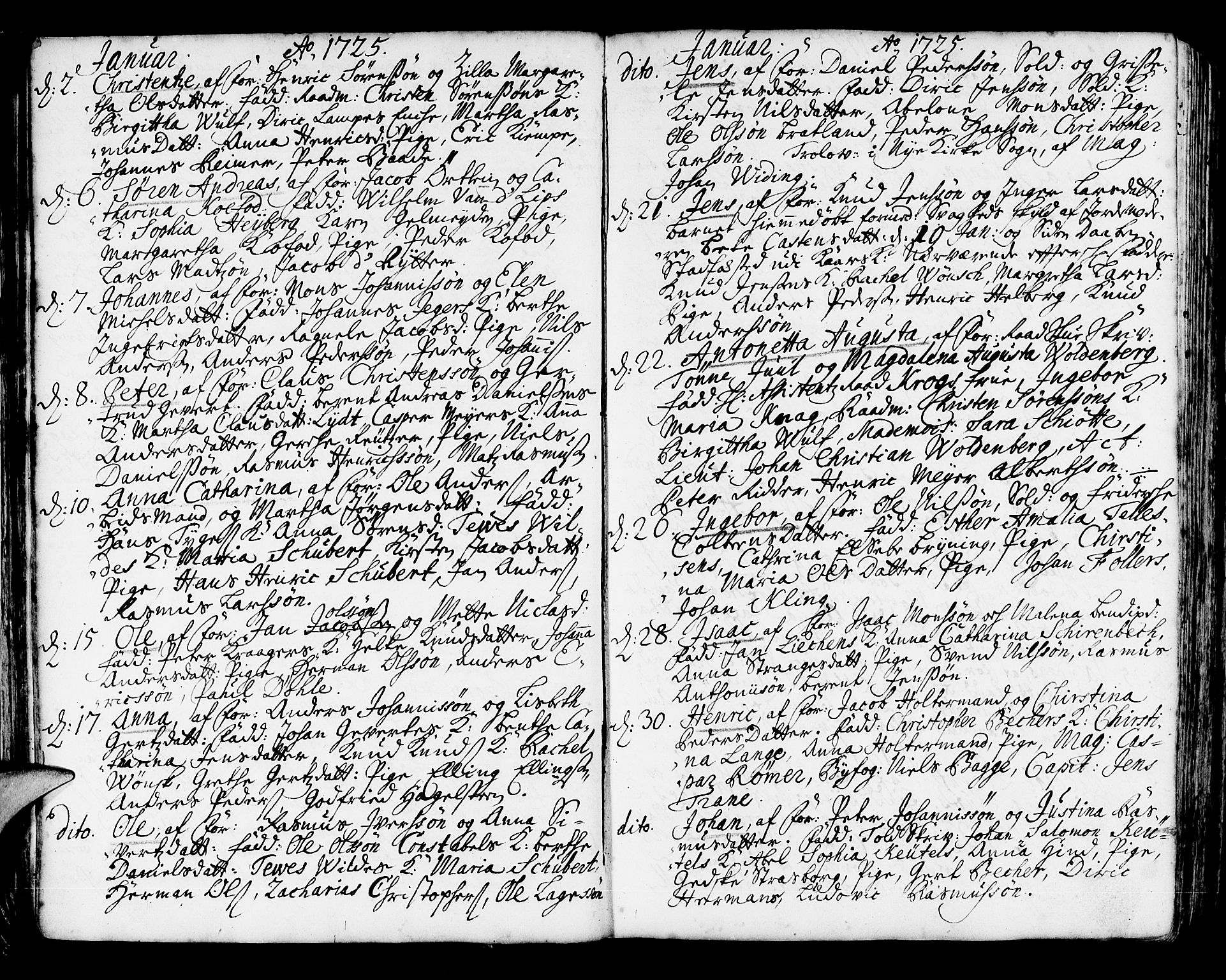 Korskirken sokneprestembete, AV/SAB-A-76101/H/Haa/L0004: Parish register (official) no. A 4, 1720-1750, p. 52