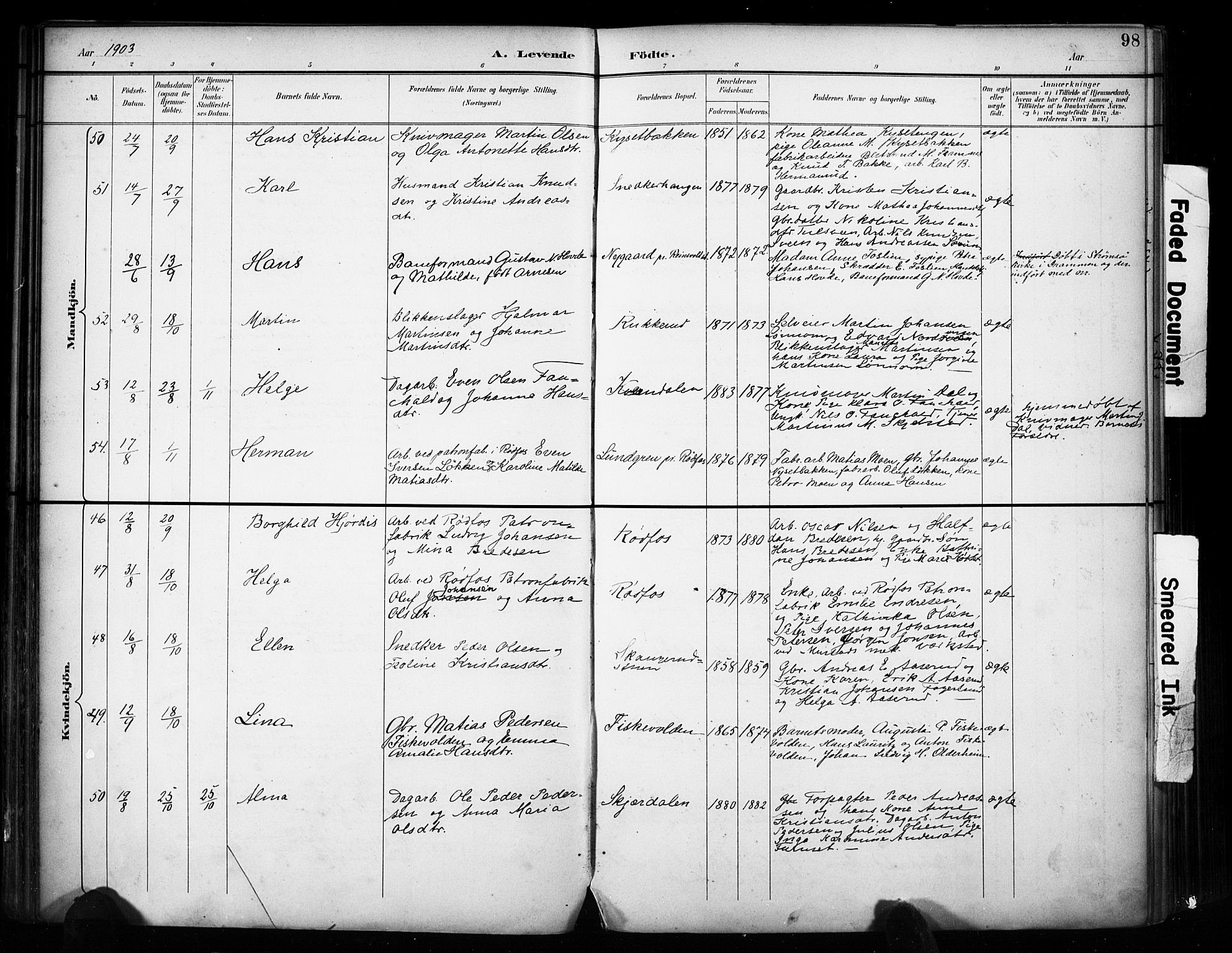 Vestre Toten prestekontor, AV/SAH-PREST-108/H/Ha/Haa/L0011: Parish register (official) no. 11, 1895-1906, p. 98