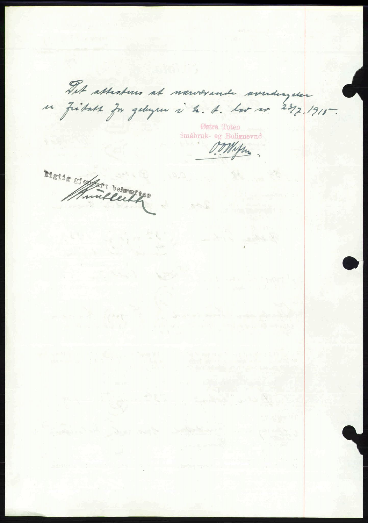 Toten tingrett, SAH/TING-006/H/Hb/Hbc/L0006: Mortgage book no. Hbc-06, 1939-1939, Diary no: : 2395/1939