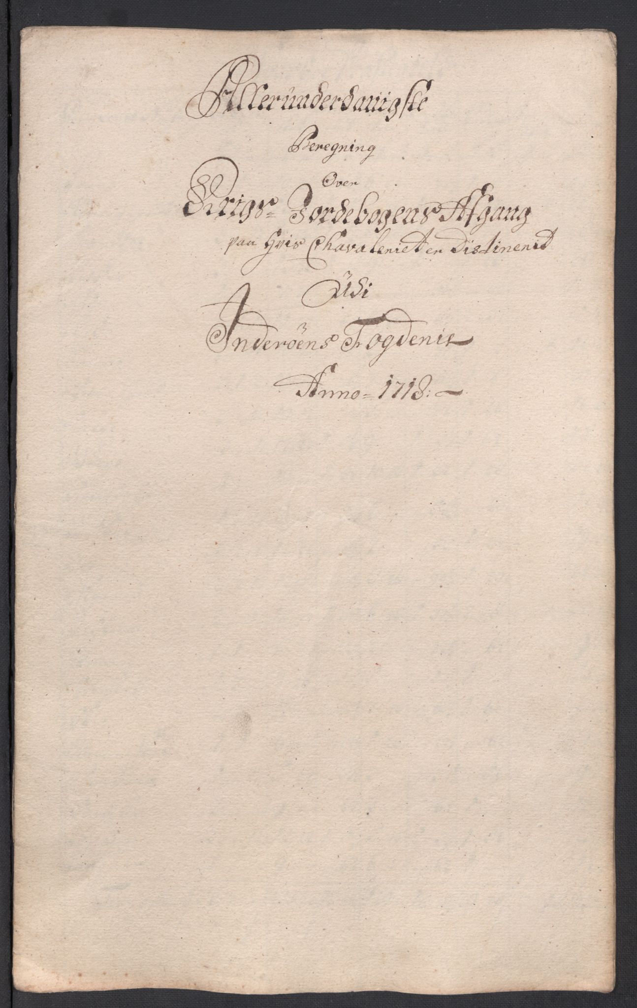 Rentekammeret inntil 1814, Reviderte regnskaper, Fogderegnskap, AV/RA-EA-4092/R63/L4326: Fogderegnskap Inderøy, 1718, p. 217