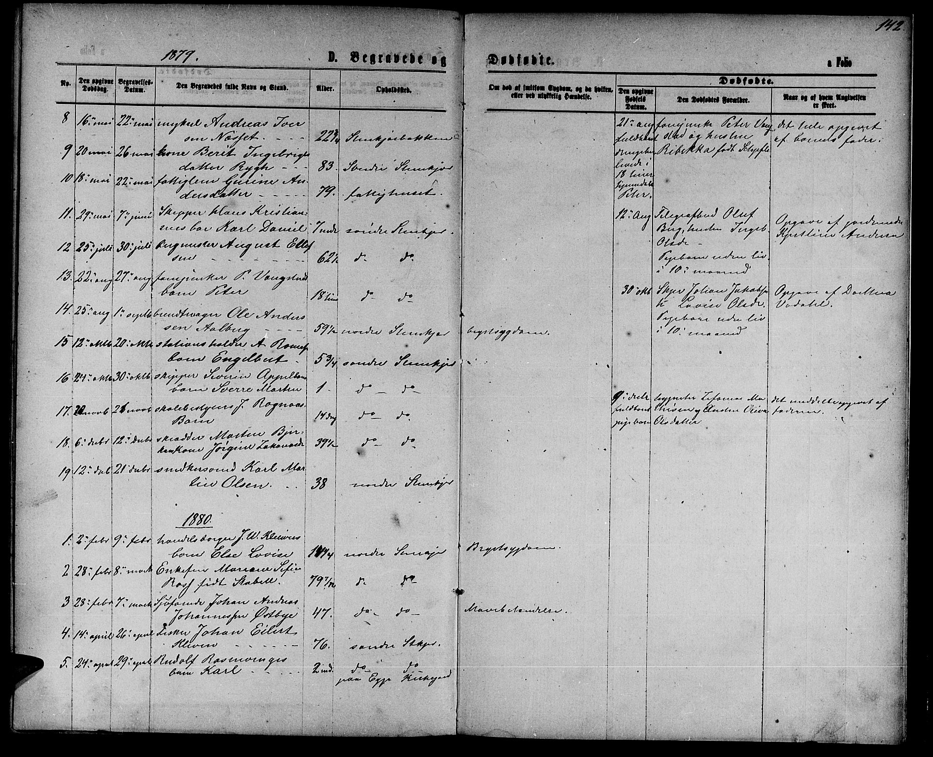 Ministerialprotokoller, klokkerbøker og fødselsregistre - Nord-Trøndelag, SAT/A-1458/739/L0373: Parish register (copy) no. 739C01, 1865-1882, p. 142