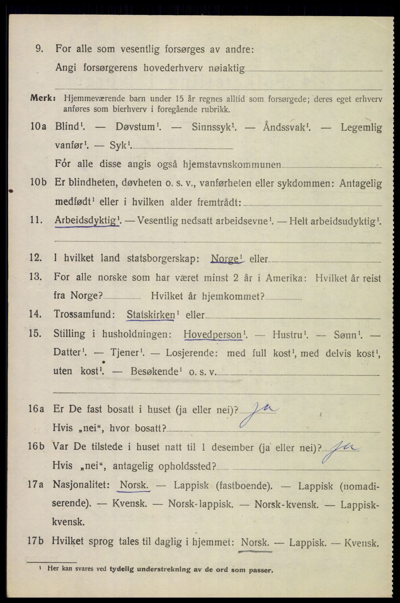 SAT, 1920 census for Lødingen, 1920, p. 1608