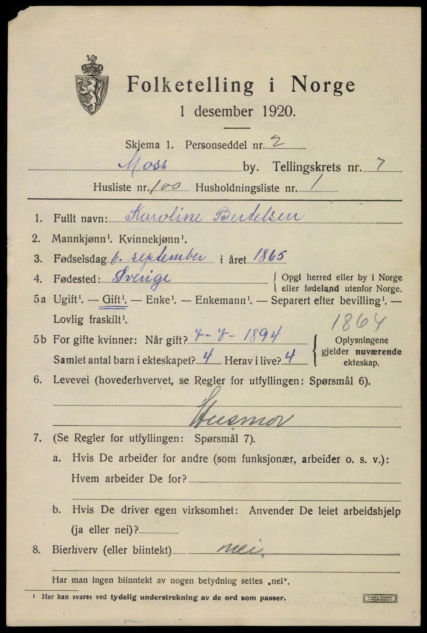 SAO, 1920 census for Moss, 1920, p. 21773