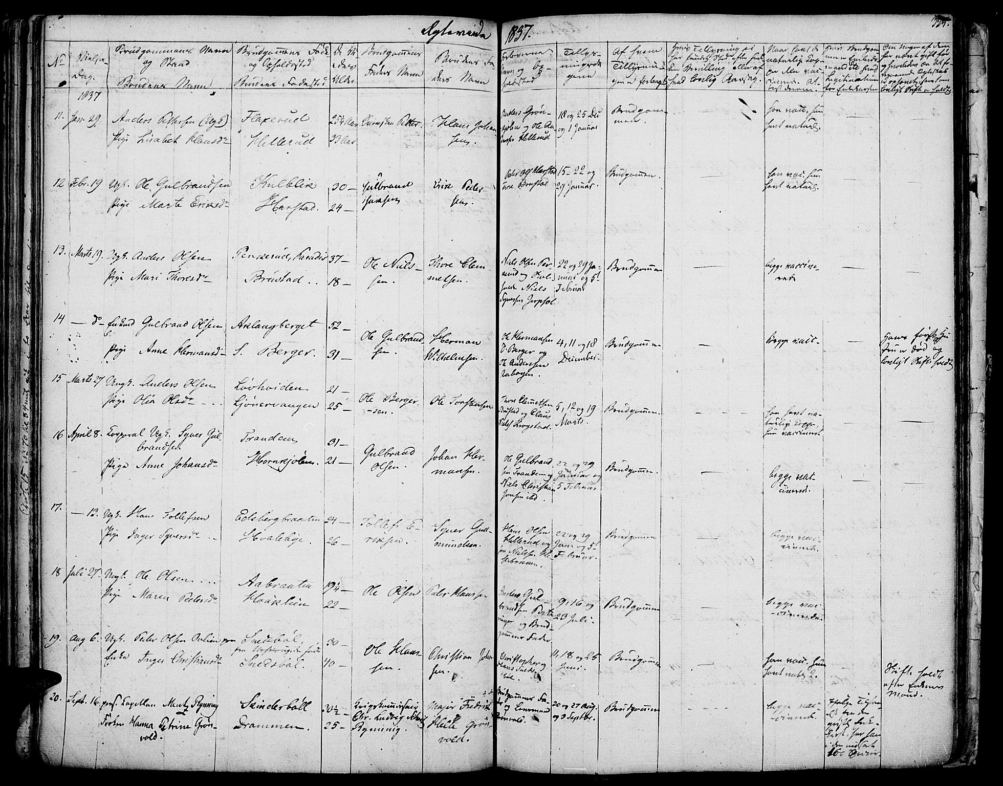 Vinger prestekontor, AV/SAH-PREST-024/H/Ha/Haa/L0007: Parish register (official) no. 7, 1826-1839, p. 325