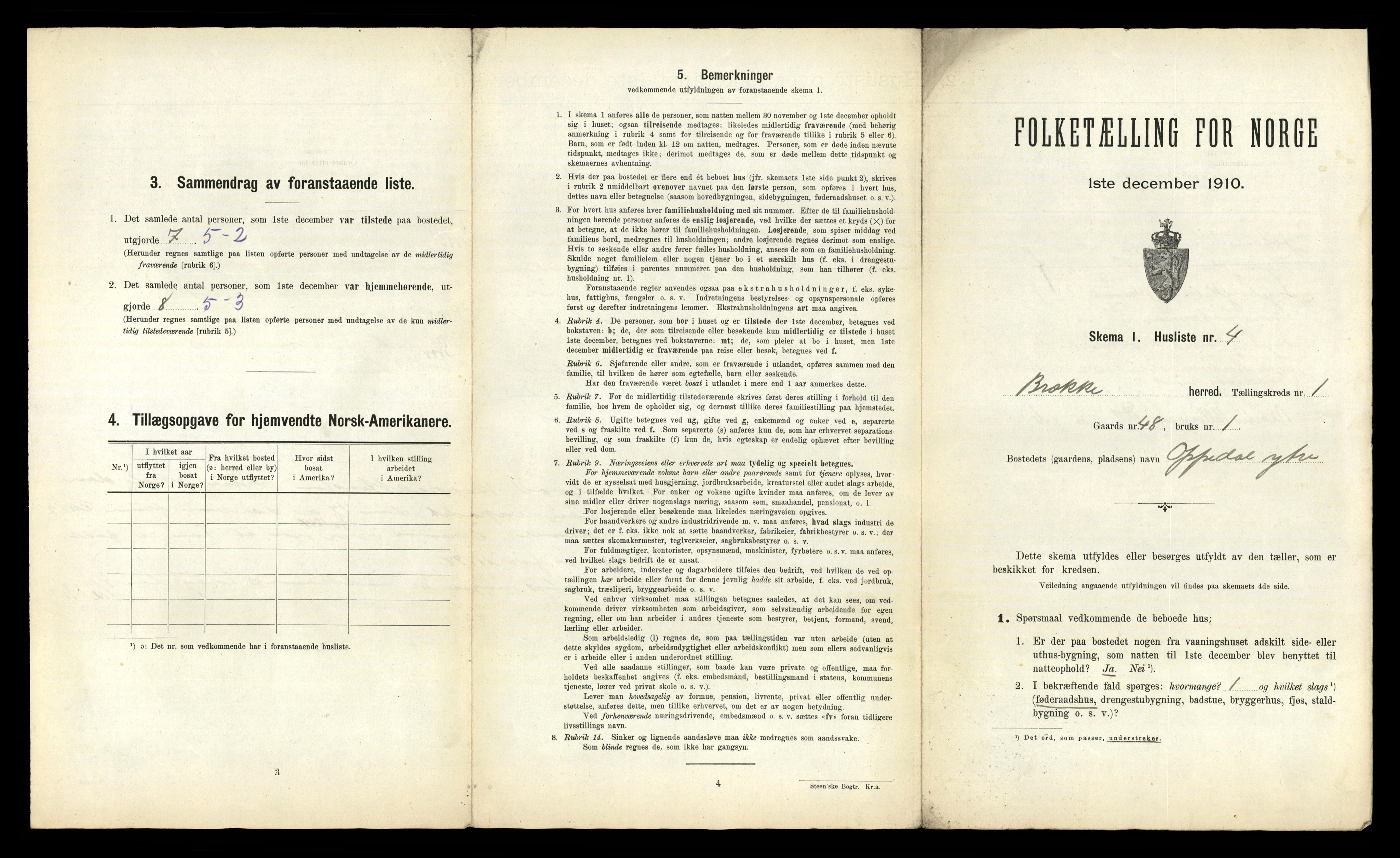 RA, 1910 census for Brekke, 1910, p. 31