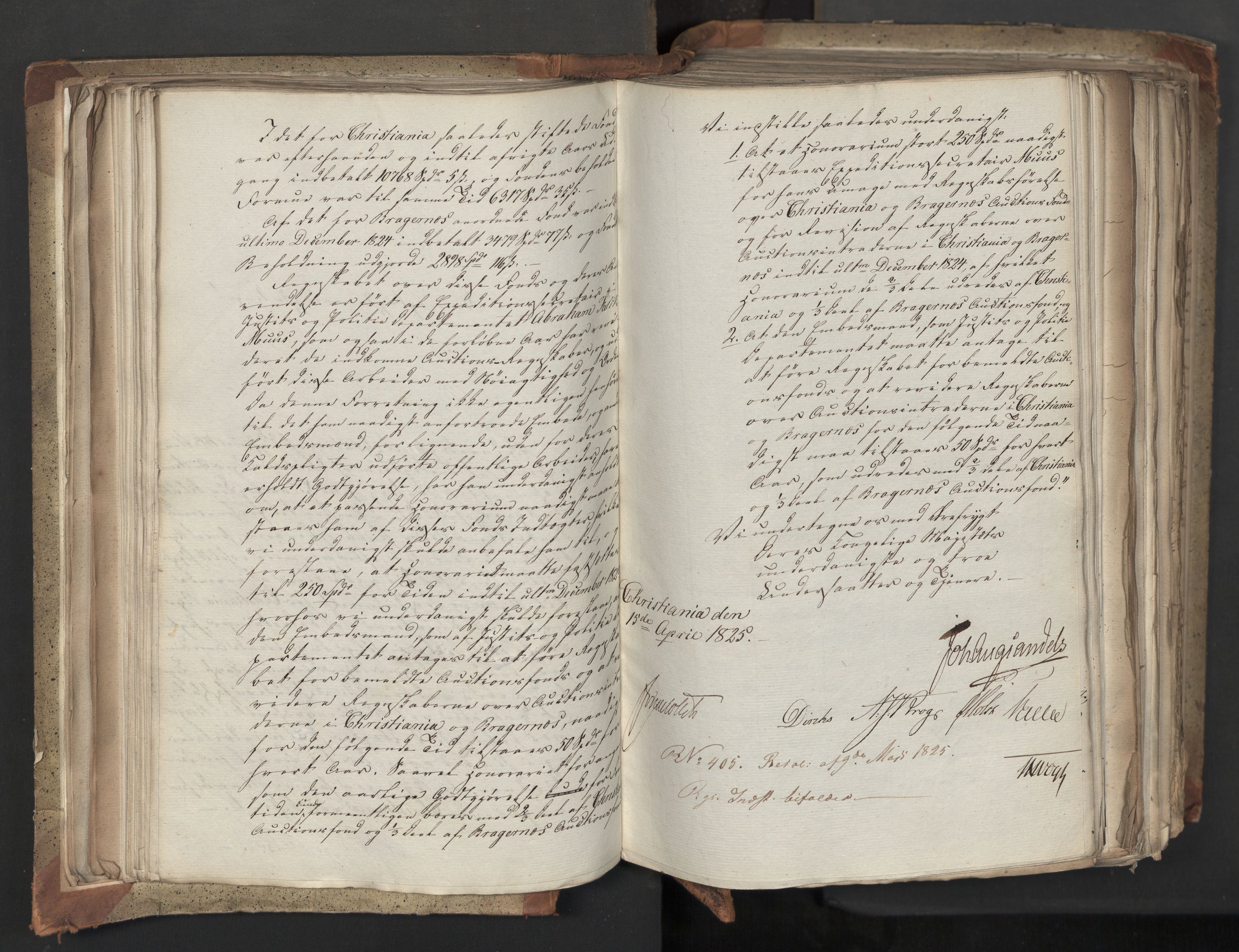 Statsrådsavdelingen i Stockholm, AV/RA-S-1003/D/Da/L0042: Regjeringsinnstillinger nr. 2467-2705, 1825, p. 105