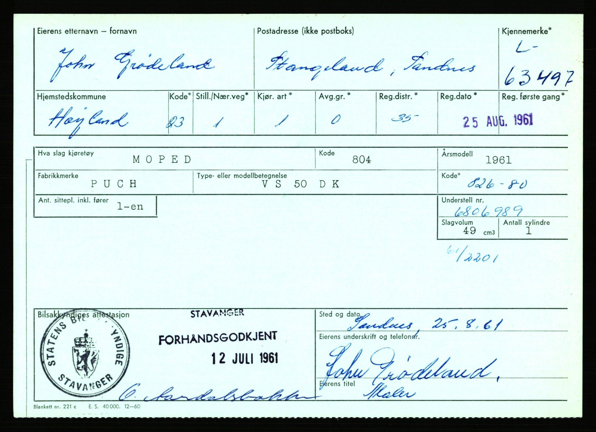 Stavanger trafikkstasjon, SAST/A-101942/0/F/L0063: L-62700 - L-63799, 1930-1971, p. 2019