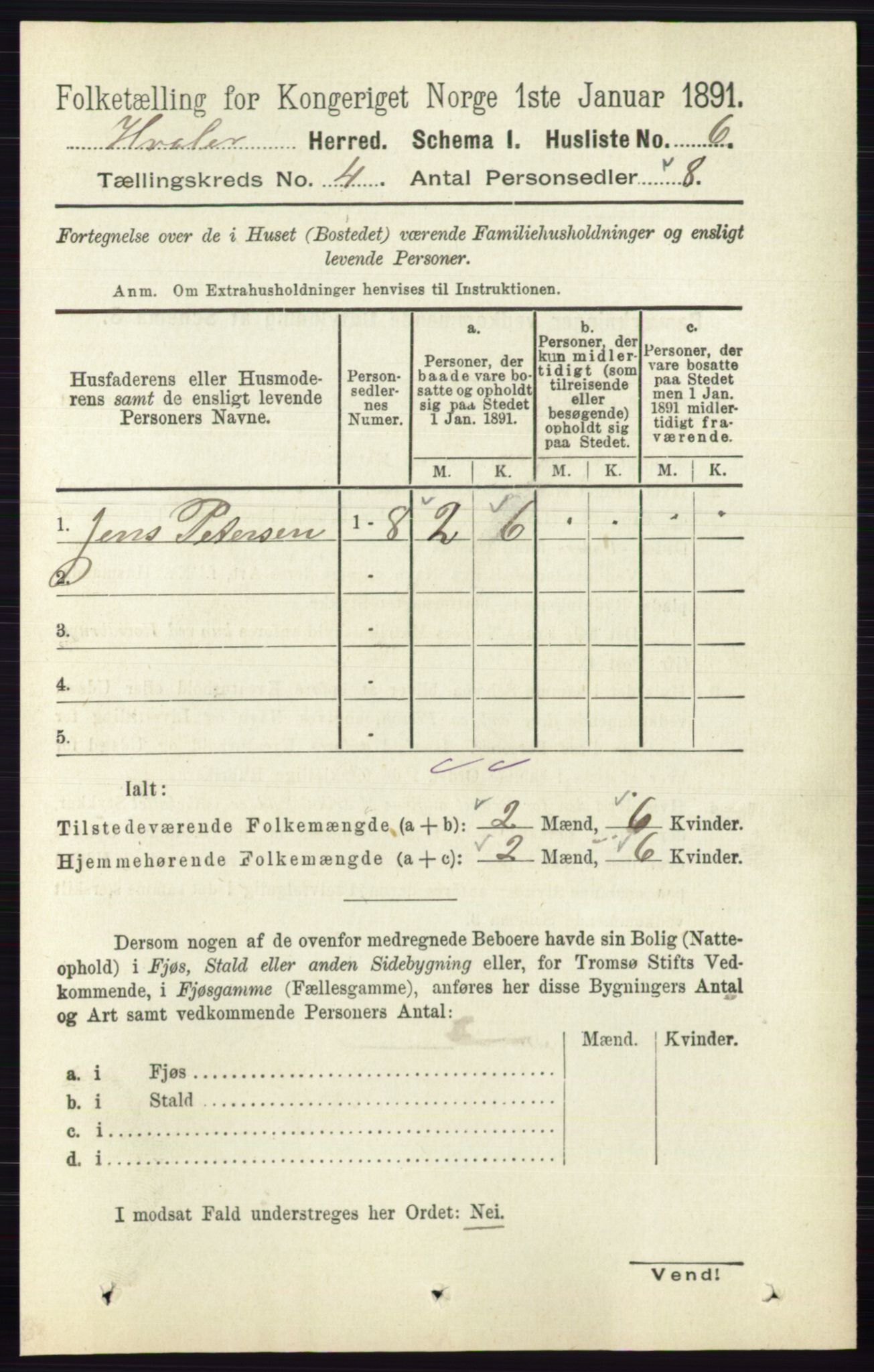 RA, 1891 census for 0111 Hvaler, 1891, p. 2565