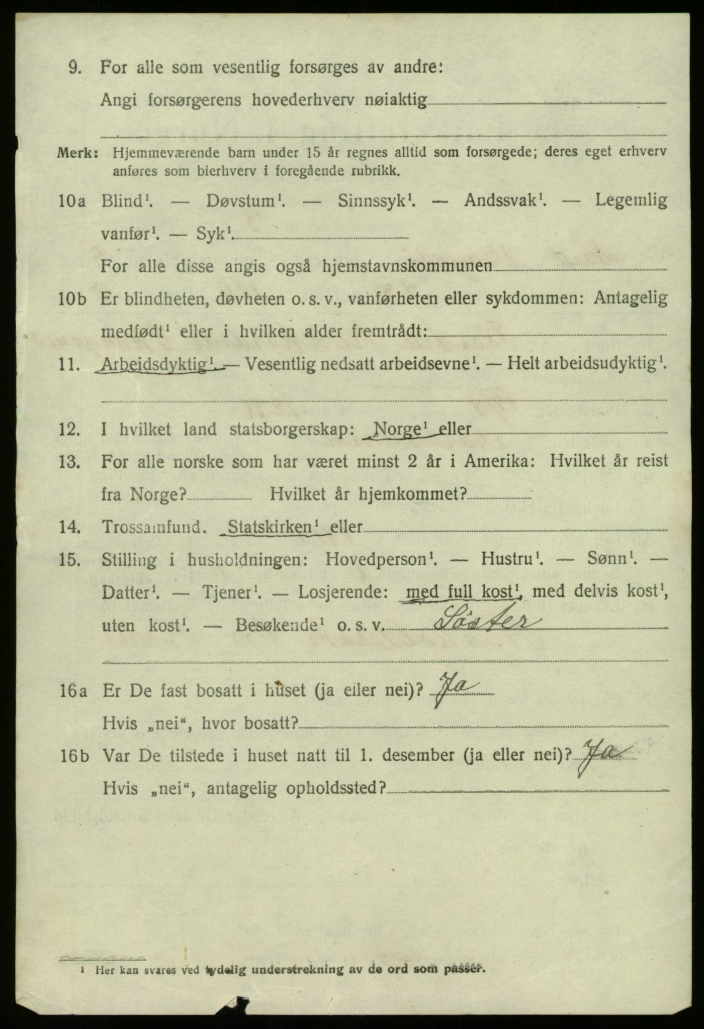 SAB, 1920 census for Nord-Vågsøy, 1920, p. 2249