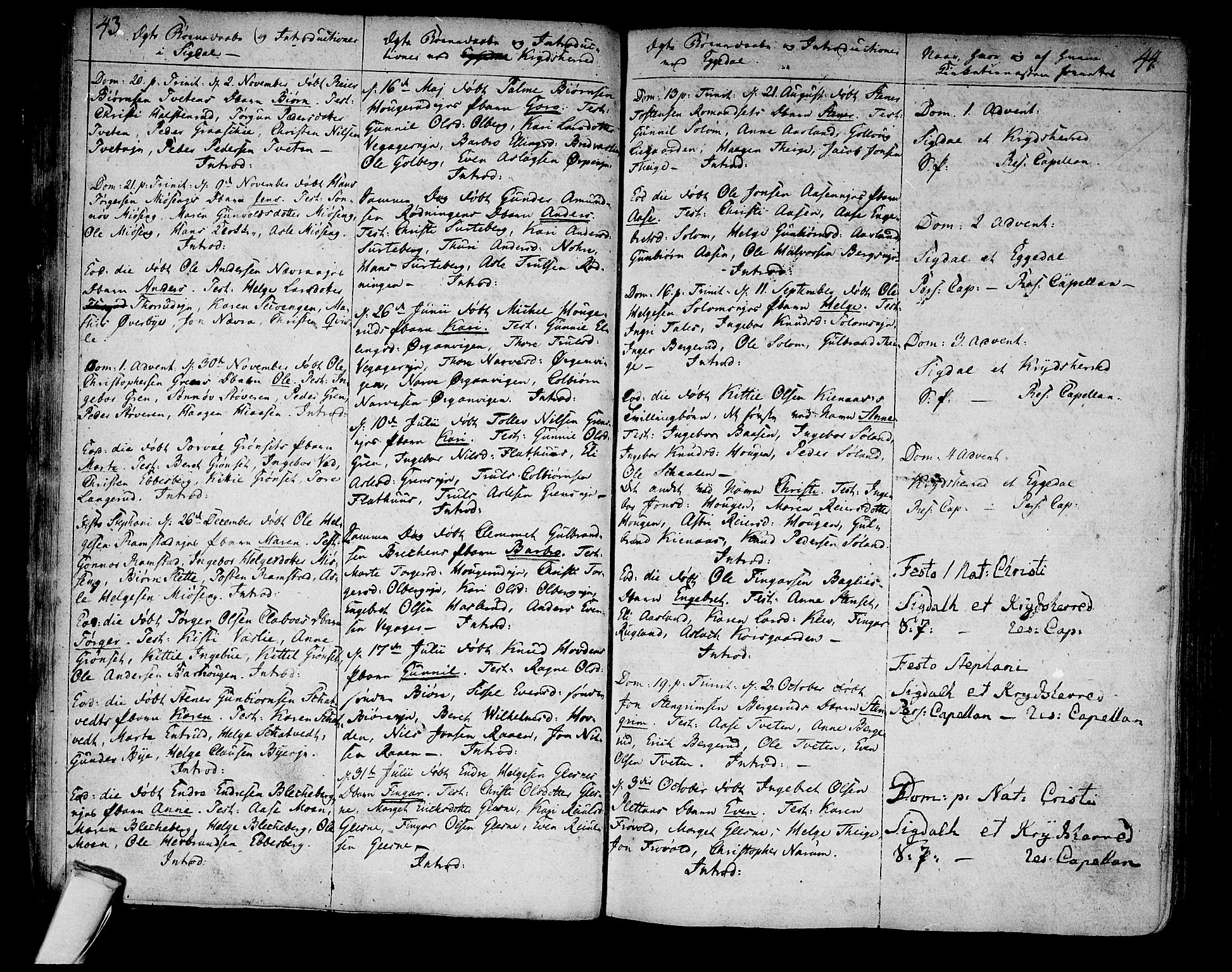 Sigdal kirkebøker, SAKO/A-245/F/Fa/L0003: Parish register (official) no. I 3, 1793-1811, p. 43-44