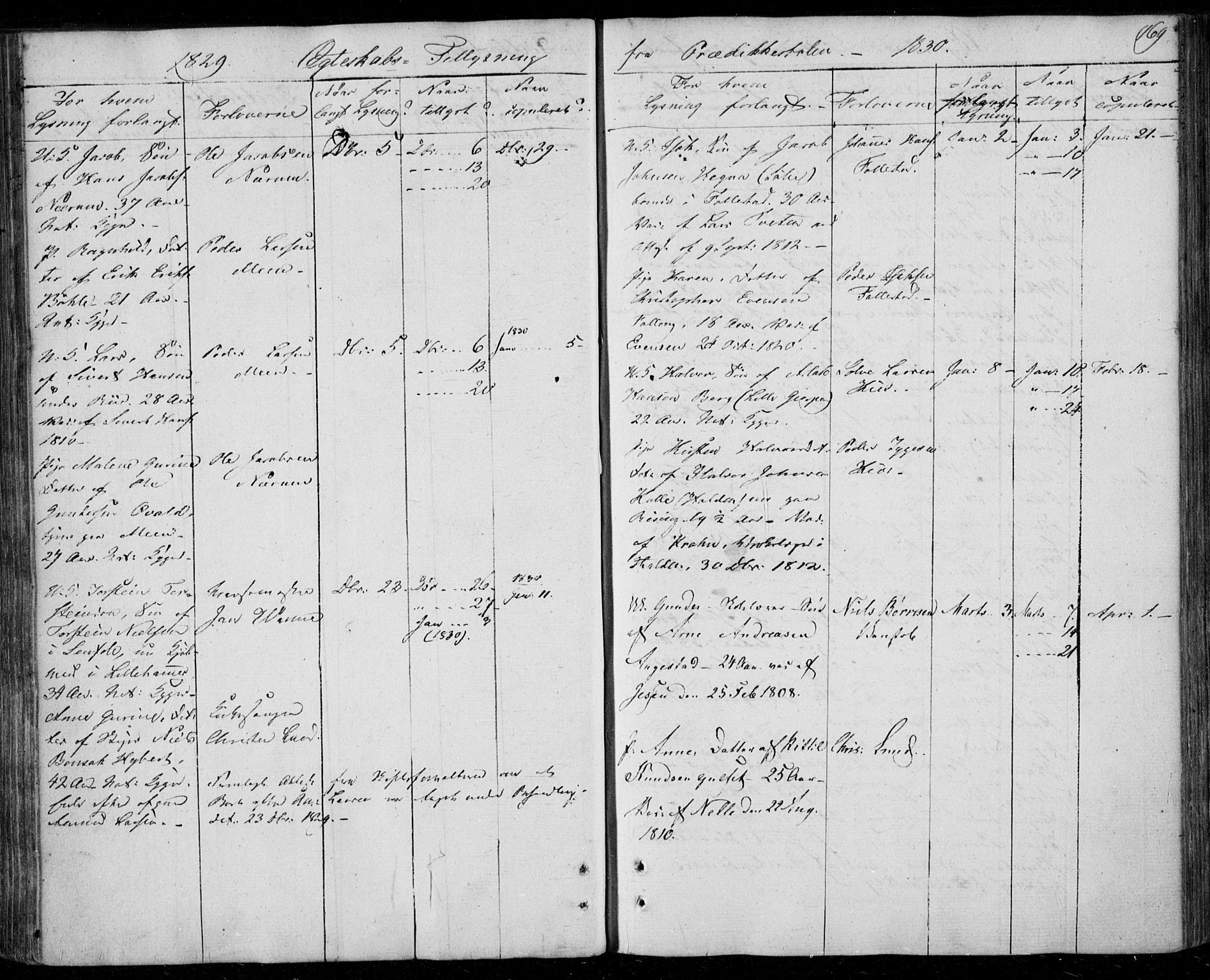Gjerpen kirkebøker, SAKO/A-265/F/Fa/L0005: Parish register (official) no. I 5, 1823-1829, p. 169
