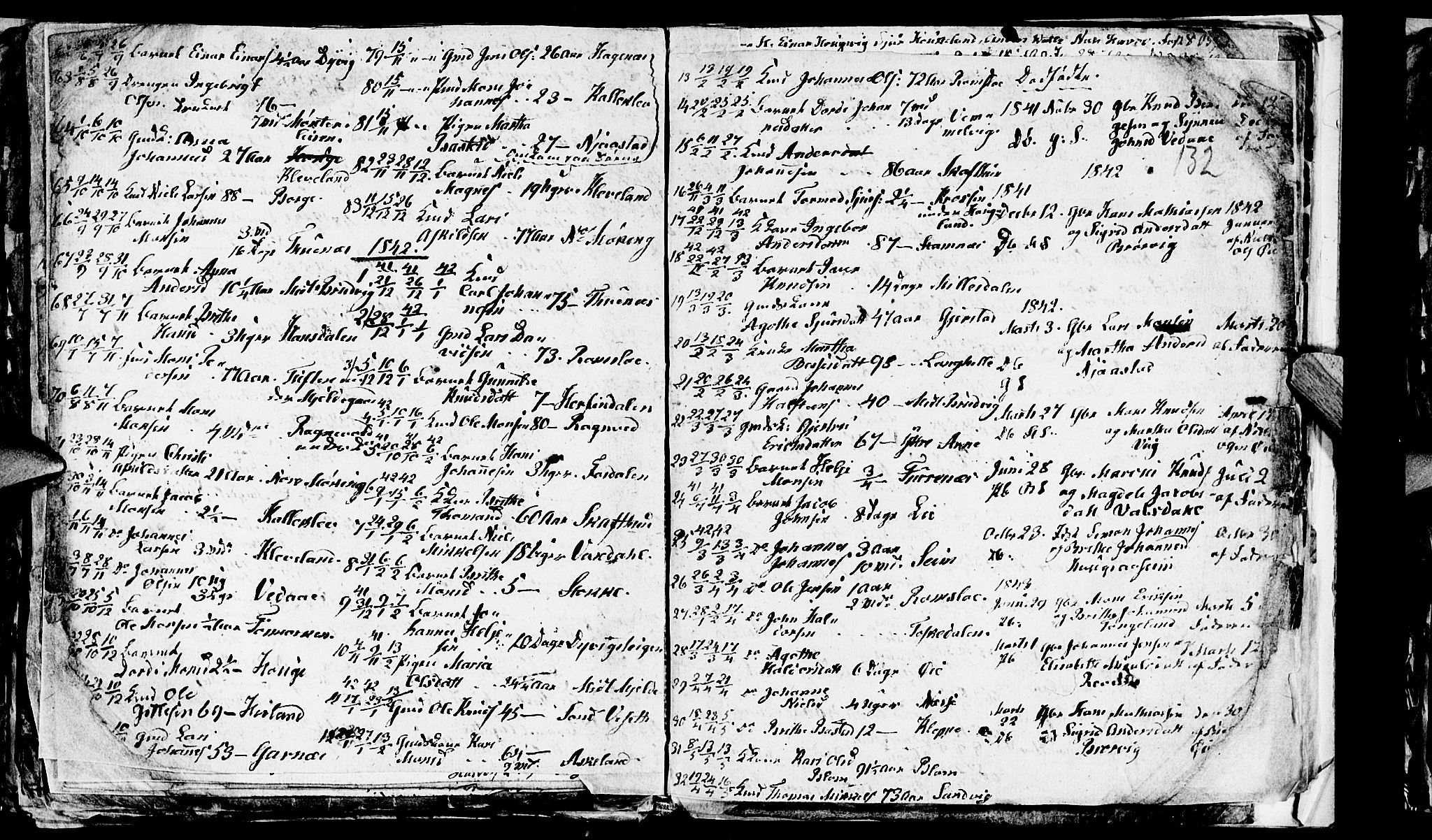 Haus sokneprestembete, SAB/A-75601/H/Hab: Parish register (copy) no. A 1, 1830-1855, p. 132