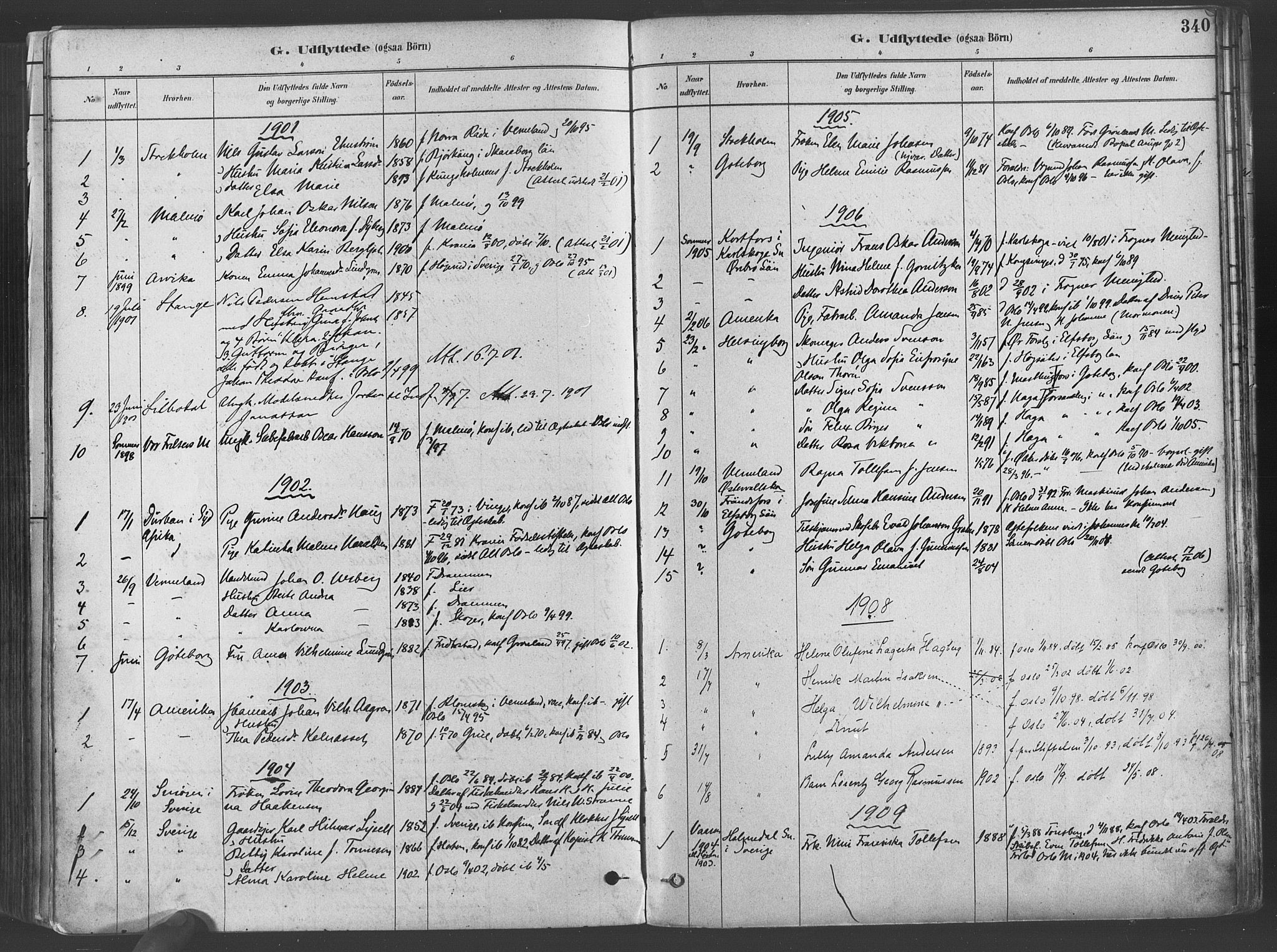 Gamlebyen prestekontor Kirkebøker, SAO/A-10884/F/Fa/L0006: Parish register (official) no. 6, 1881-1890, p. 340