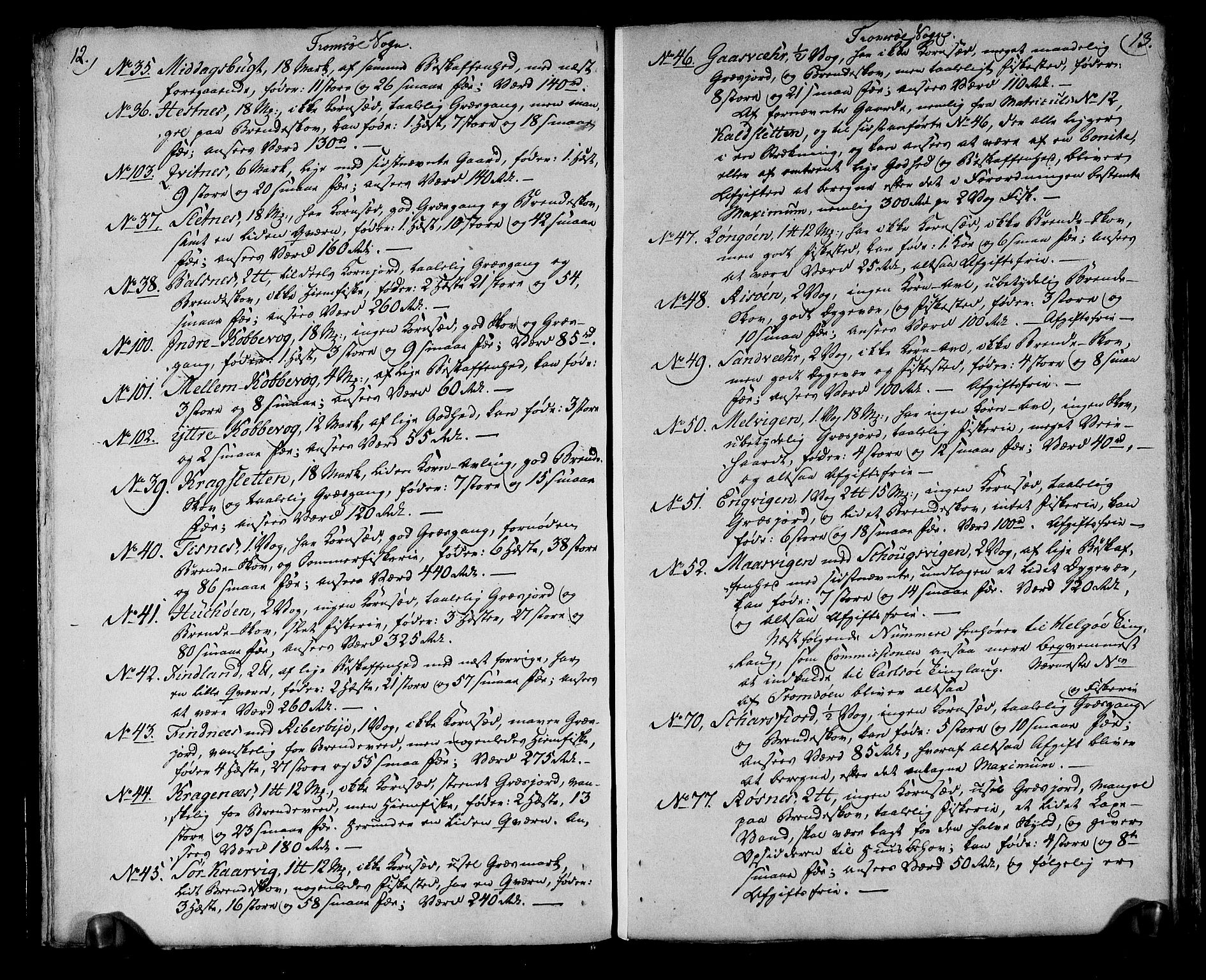 Rentekammeret inntil 1814, Realistisk ordnet avdeling, RA/EA-4070/N/Ne/Nea/L0166: Senja og Tromsø fogderi. Deliberasjonsprotokoll for Tromsø, 1803, p. 9