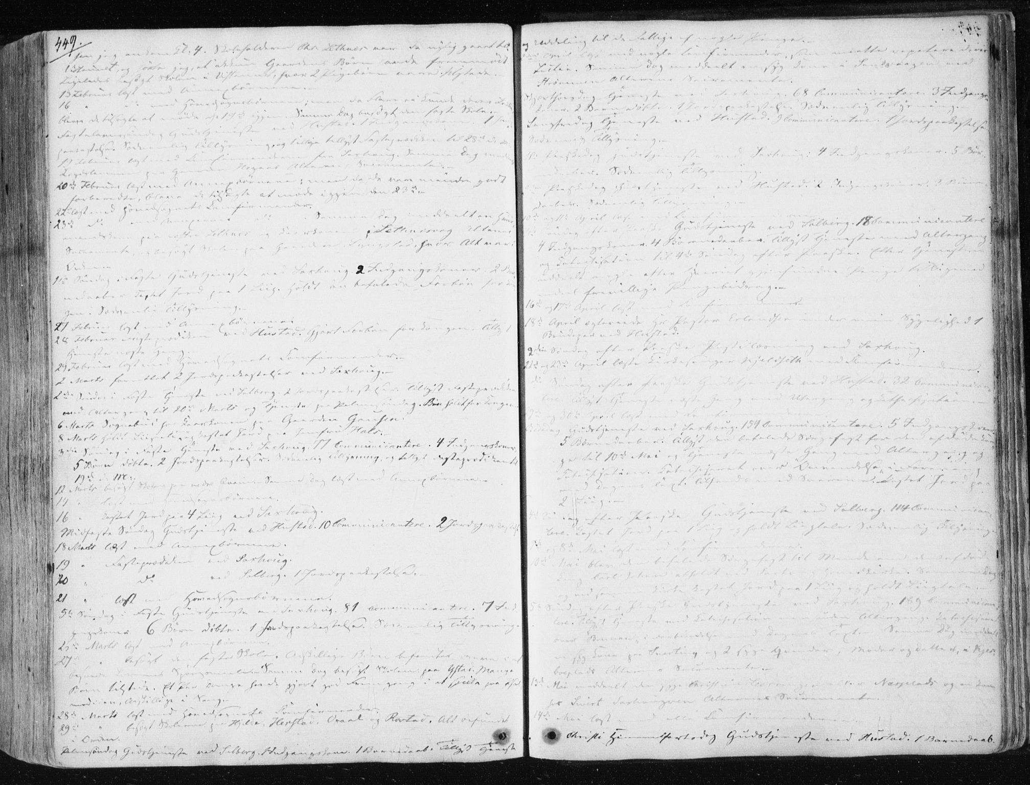 Ministerialprotokoller, klokkerbøker og fødselsregistre - Nord-Trøndelag, SAT/A-1458/730/L0280: Parish register (official) no. 730A07 /1, 1840-1854, p. 449