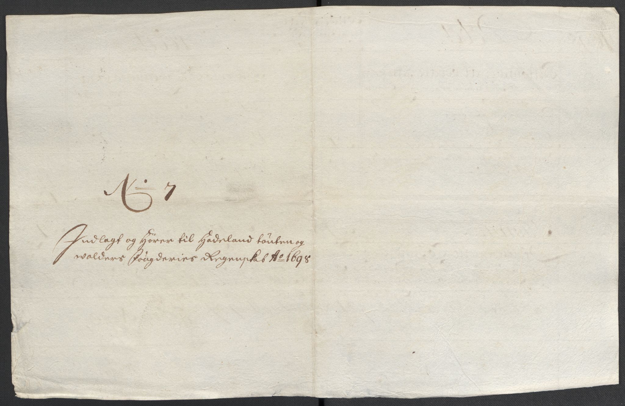 Rentekammeret inntil 1814, Reviderte regnskaper, Fogderegnskap, RA/EA-4092/R18/L1296: Fogderegnskap Hadeland, Toten og Valdres, 1698, p. 199