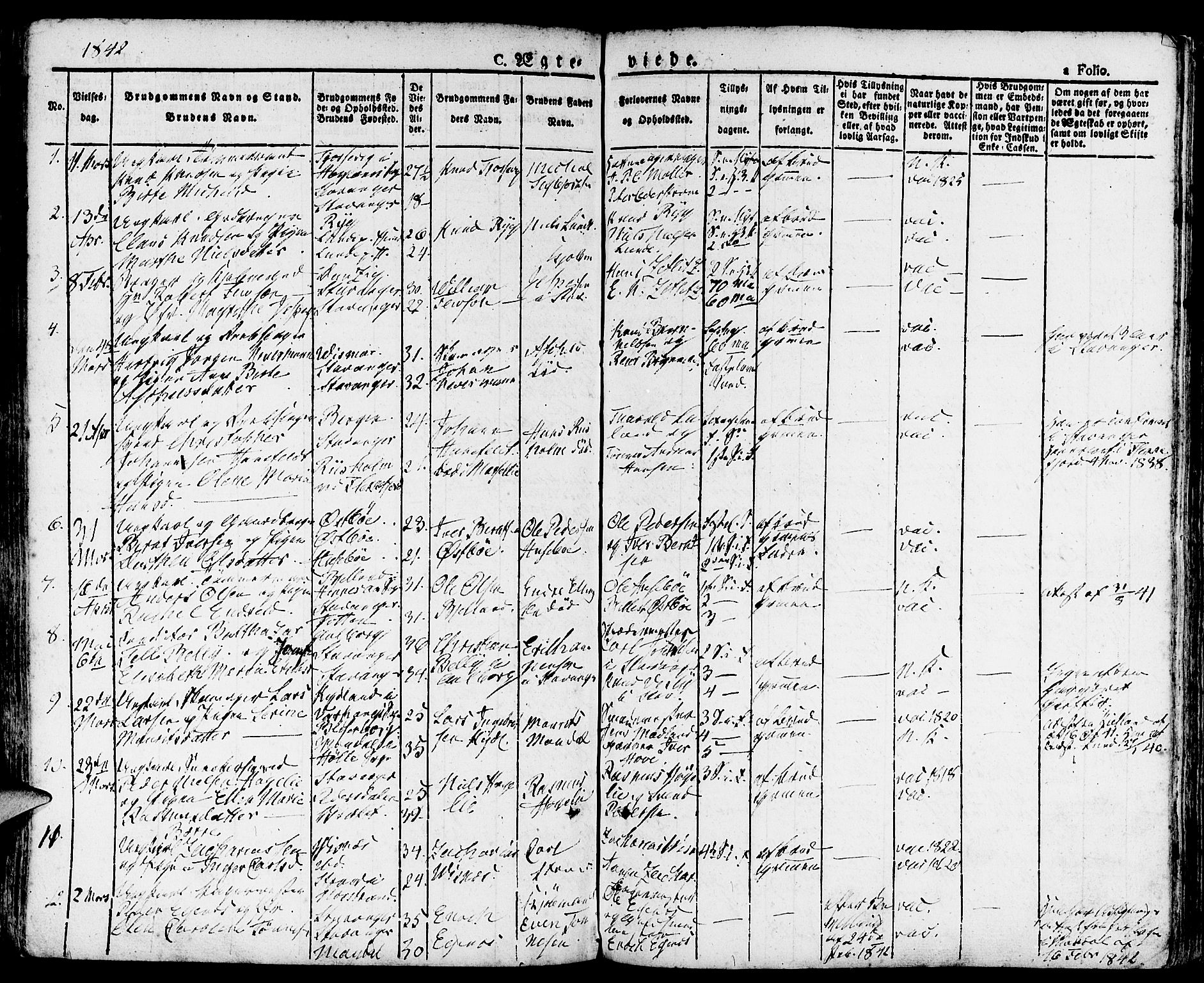 Domkirken sokneprestkontor, SAST/A-101812/001/30/30BA/L0011: Parish register (official) no. A 11, 1832-1856