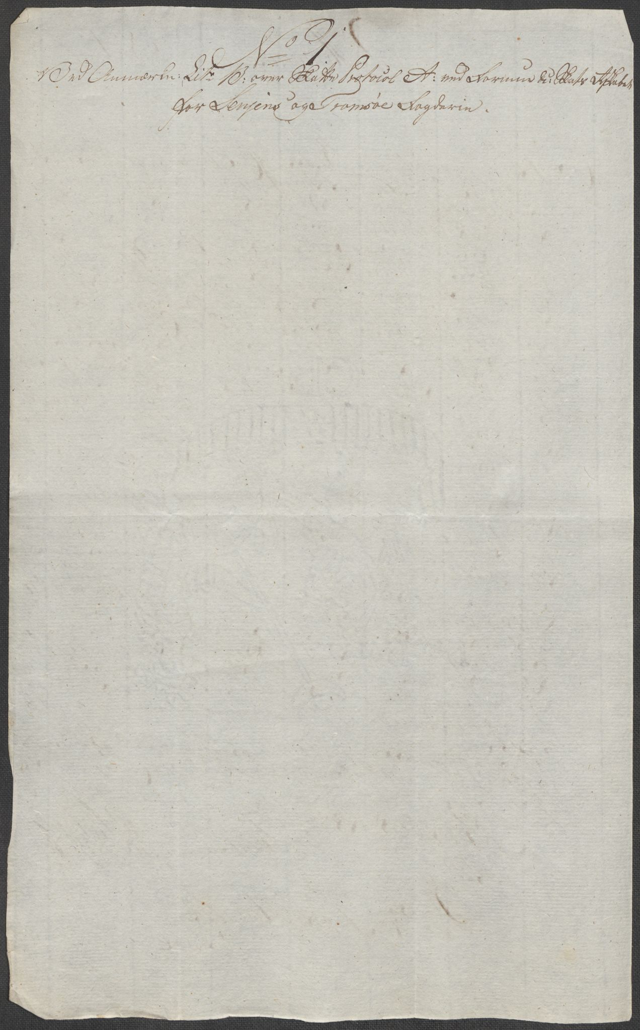 Rentekammeret inntil 1814, Reviderte regnskaper, Mindre regnskaper, AV/RA-EA-4068/Rf/Rfe/L0042:  Senja og Troms fogderi, 1789, p. 23