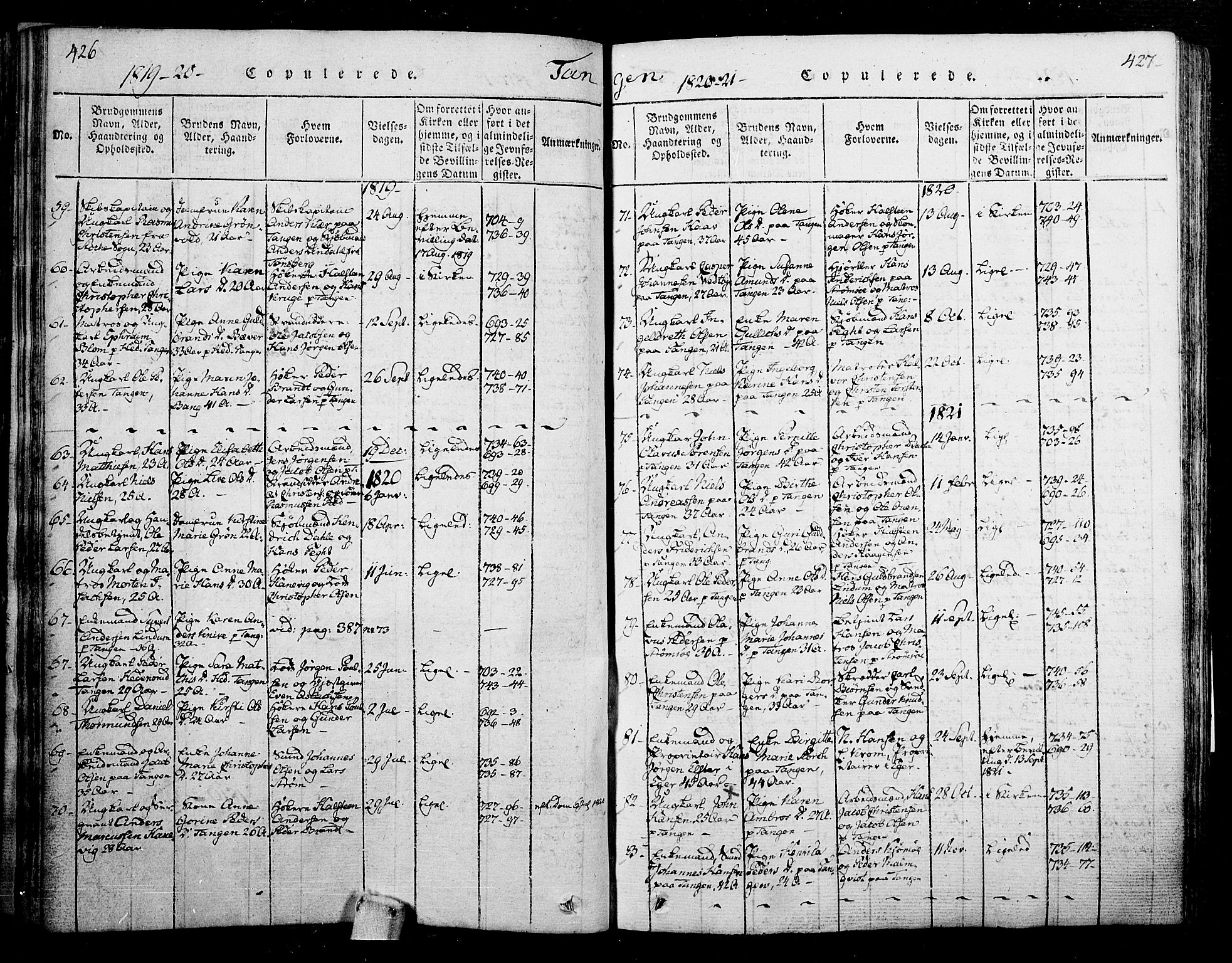 Skoger kirkebøker, SAKO/A-59/F/Fa/L0002: Parish register (official) no. I 2 /2, 1814-1842, p. 426-427
