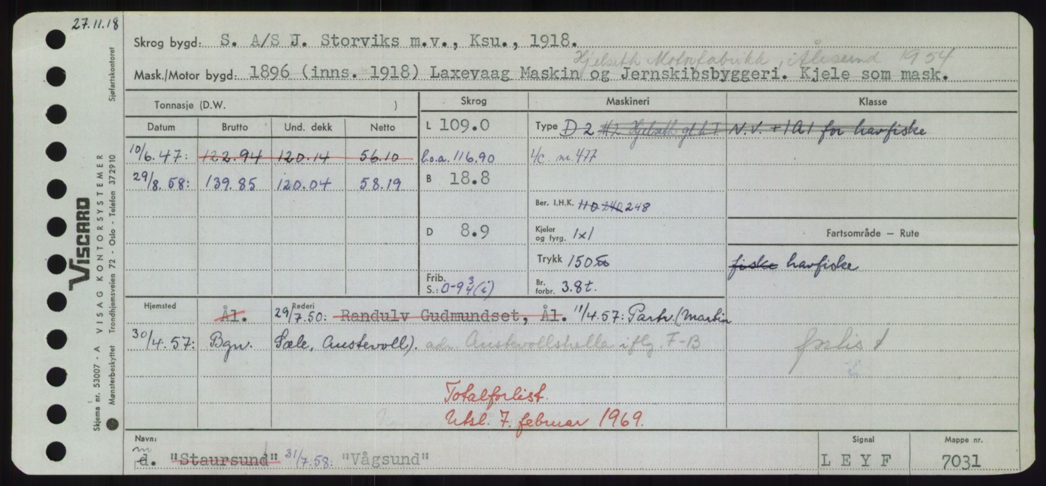 Sjøfartsdirektoratet med forløpere, Skipsmålingen, AV/RA-S-1627/H/Hd/L0042: Fartøy, Vi-We, p. 193