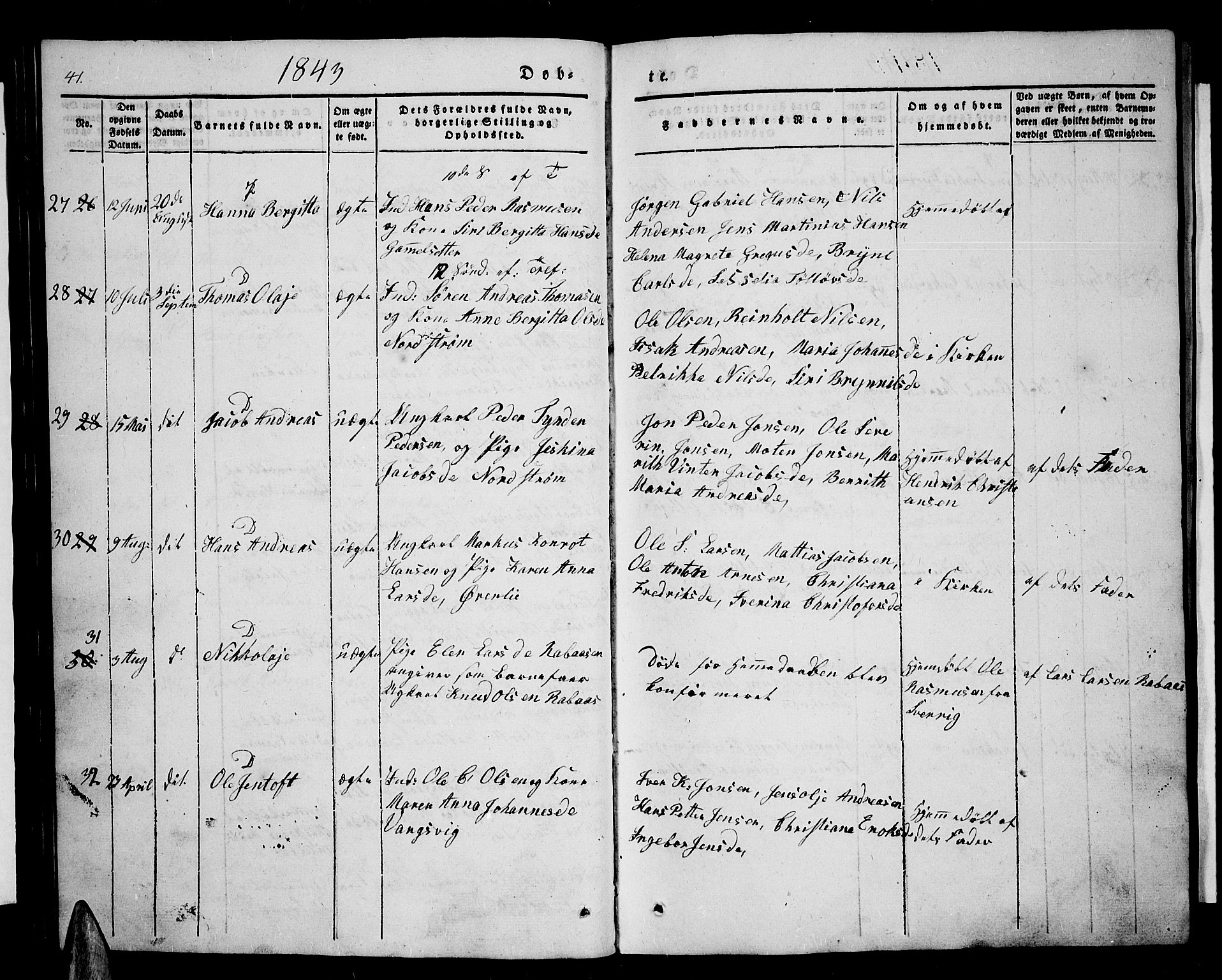 Tranøy sokneprestkontor, AV/SATØ-S-1313/I/Ia/Iab/L0001klokker: Parish register (copy) no. 1, 1835-1853, p. 41