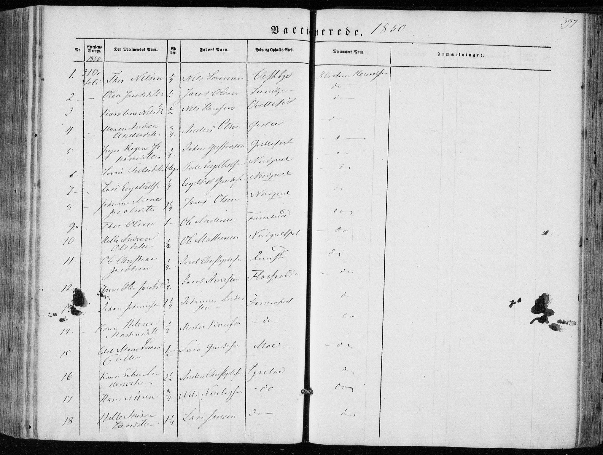 Hedrum kirkebøker, AV/SAKO-A-344/F/Fa/L0006: Parish register (official) no. I 6, 1849-1857, p. 397