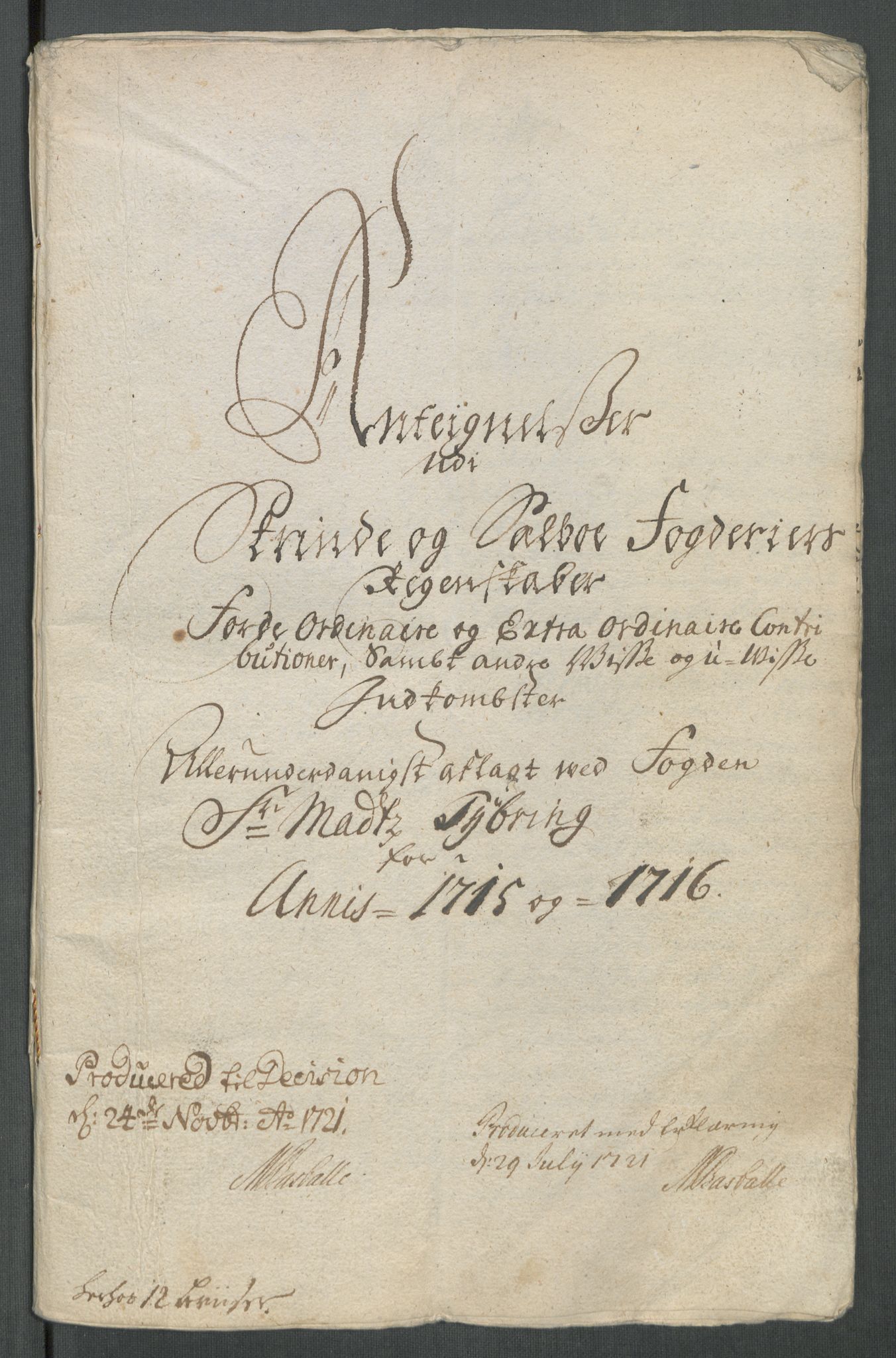 Rentekammeret inntil 1814, Reviderte regnskaper, Fogderegnskap, AV/RA-EA-4092/R61/L4115: Fogderegnskap Strinda og Selbu, 1715-1716, p. 478