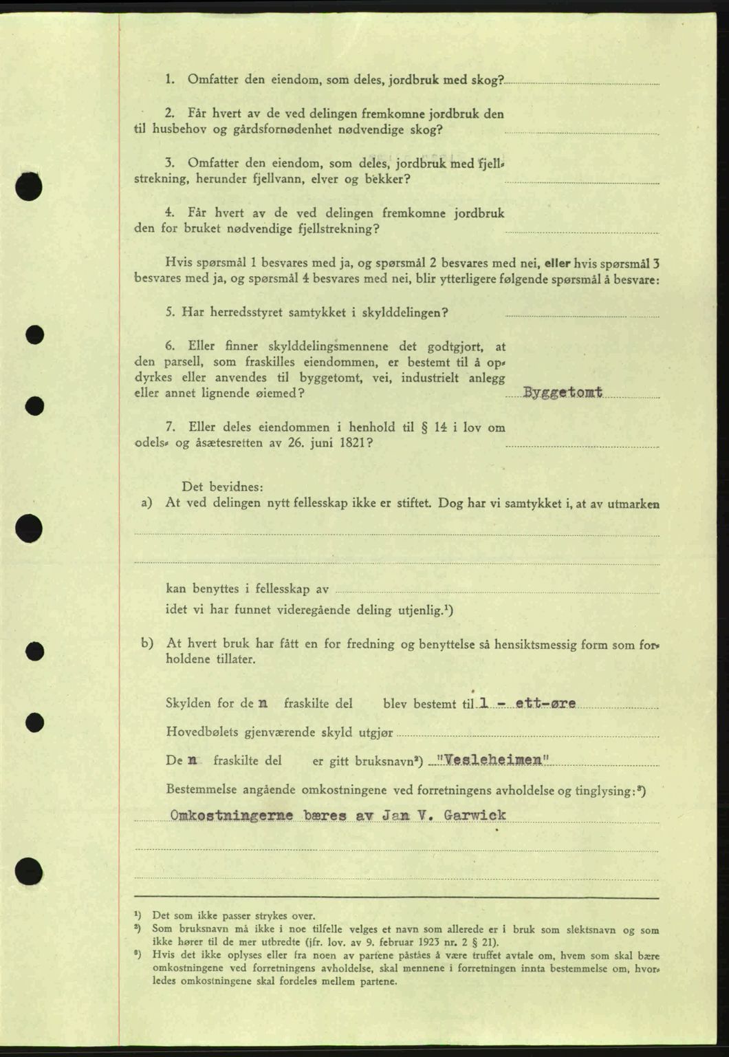 Tønsberg sorenskriveri, AV/SAKO-A-130/G/Ga/Gaa/L0013: Mortgage book no. A13, 1943-1943, Diary no: : 1918/1943