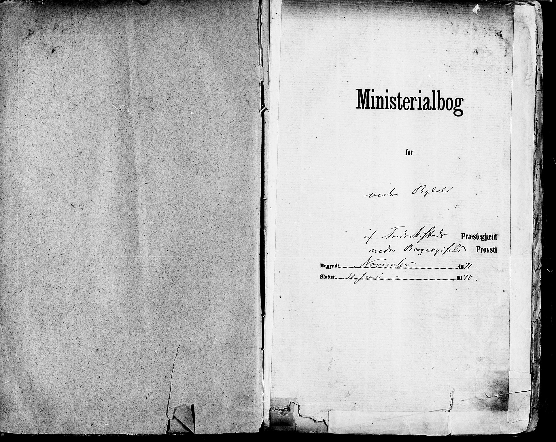 Fredrikstad domkirkes prestekontor Kirkebøker, SAO/A-10906/F/Fa/L0001: Parish register (official) no. 1, 1871-1878