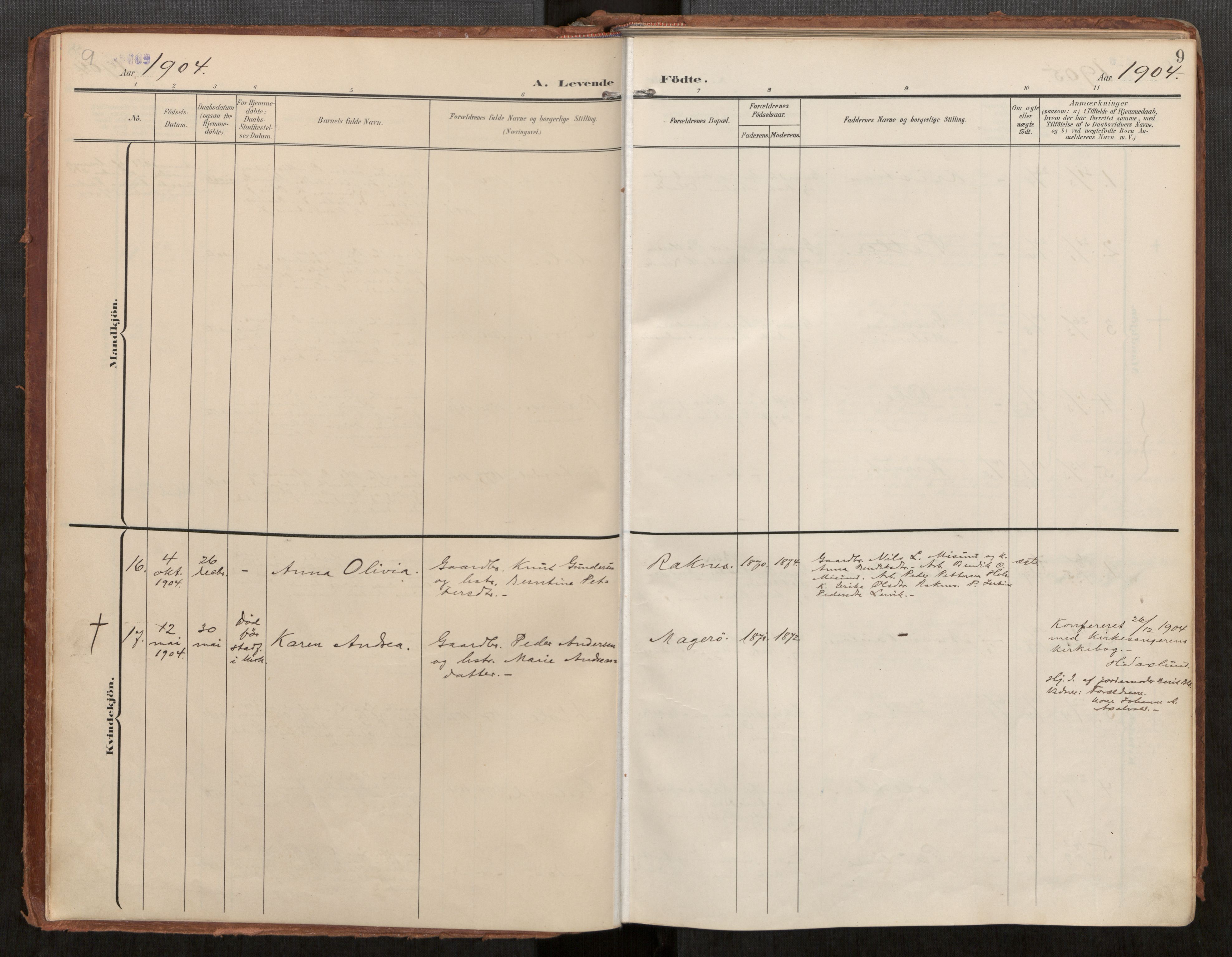 Ministerialprotokoller, klokkerbøker og fødselsregistre - Møre og Romsdal, AV/SAT-A-1454/563/L0740: Parish register (official) no. 563A02, 1903-1923, p. 9