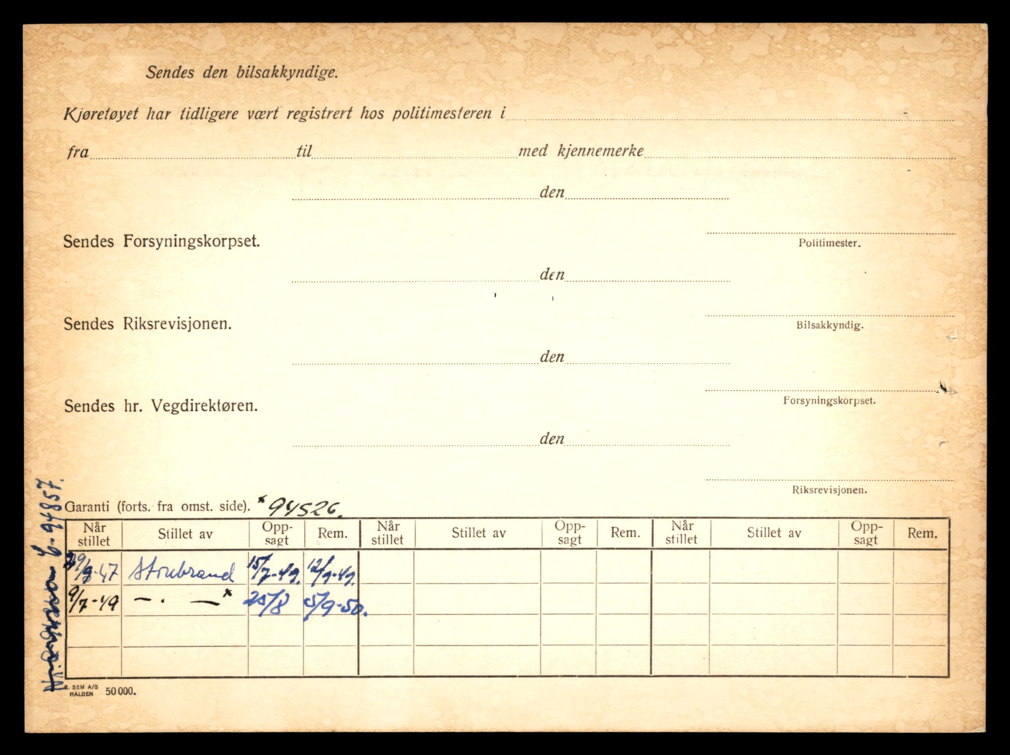 Møre og Romsdal vegkontor - Ålesund trafikkstasjon, SAT/A-4099/F/Fe/L0003: Registreringskort for kjøretøy T 232 - T 340, 1927-1998, p. 2311