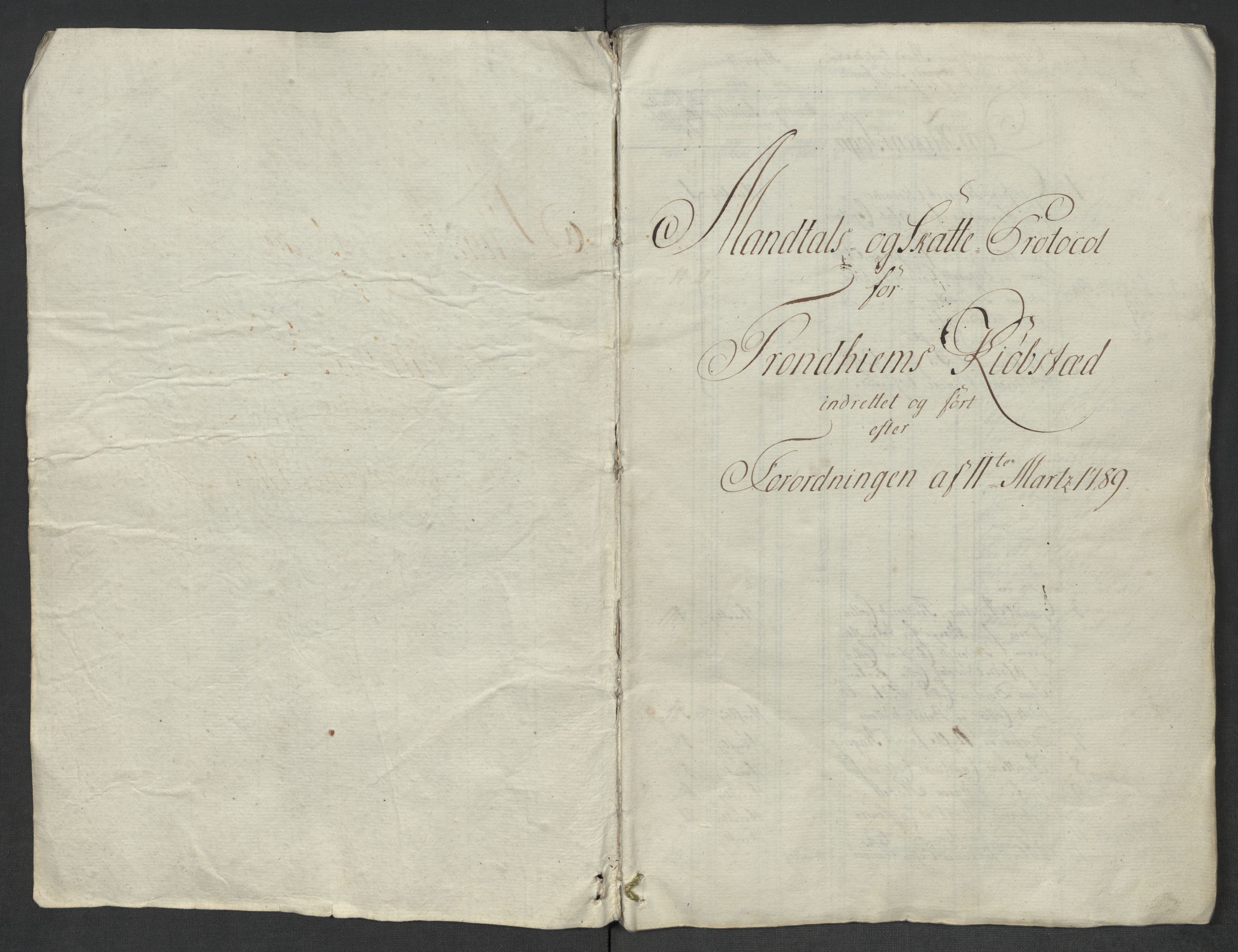 Rentekammeret inntil 1814, Reviderte regnskaper, Mindre regnskaper, AV/RA-EA-4068/Rf/Rfe/L0052:  Trondheim, 1789, p. 286