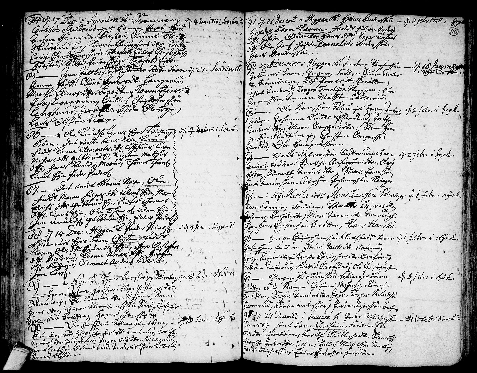 Modum kirkebøker, AV/SAKO-A-234/F/Fa/L0001: Parish register (official) no. 1, 1712-1740, p. 110