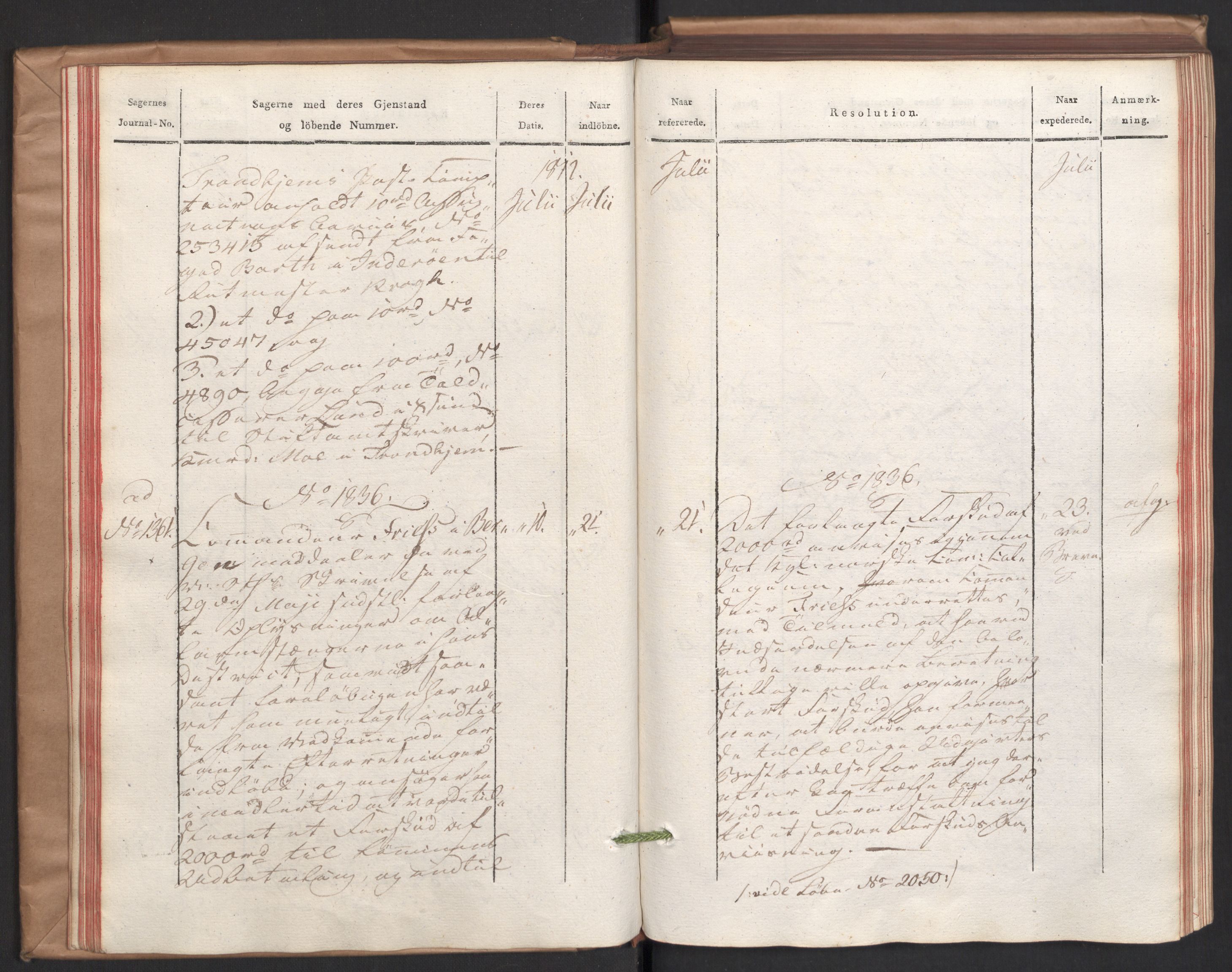 Stattholderembetet 1810-1814, 2. kontor (Kontor B), AV/RA-EA-5432/Ab/L0004: Referatprotokoll,  j.nr. 1449-1801,  l.nr. 1781-2289, 1812, p. 32