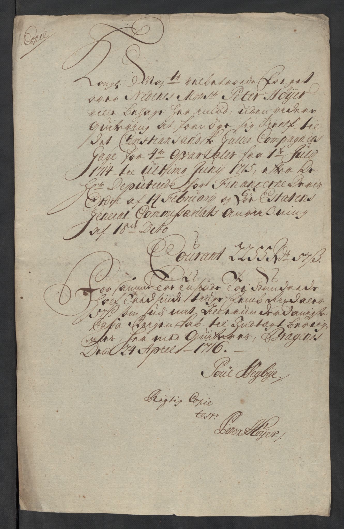 Rentekammeret inntil 1814, Reviderte regnskaper, Fogderegnskap, RA/EA-4092/R39/L2325: Fogderegnskap Nedenes, 1716, p. 346