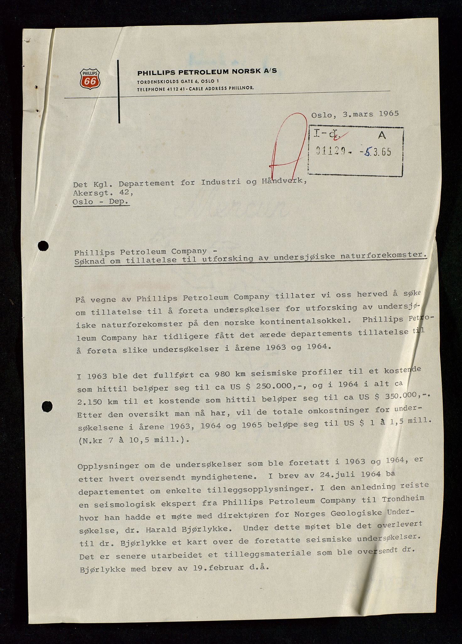Industridepartementet, Oljekontoret, AV/SAST-A-101348/Da/L0003: Arkivnøkkel 711 Undersøkelser og utforskning, 1963-1971, p. 176