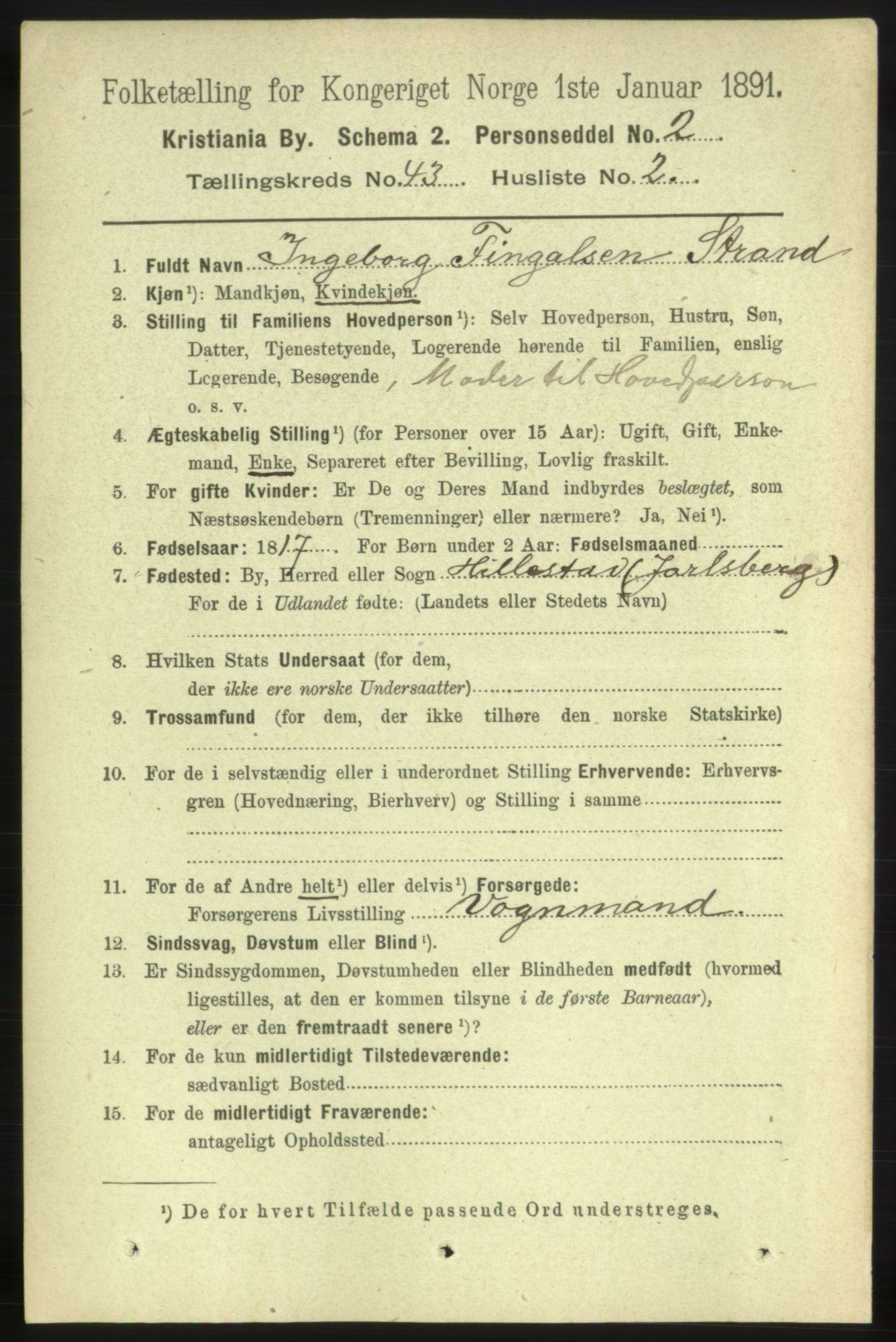 RA, 1891 census for 0301 Kristiania, 1891, p. 25571